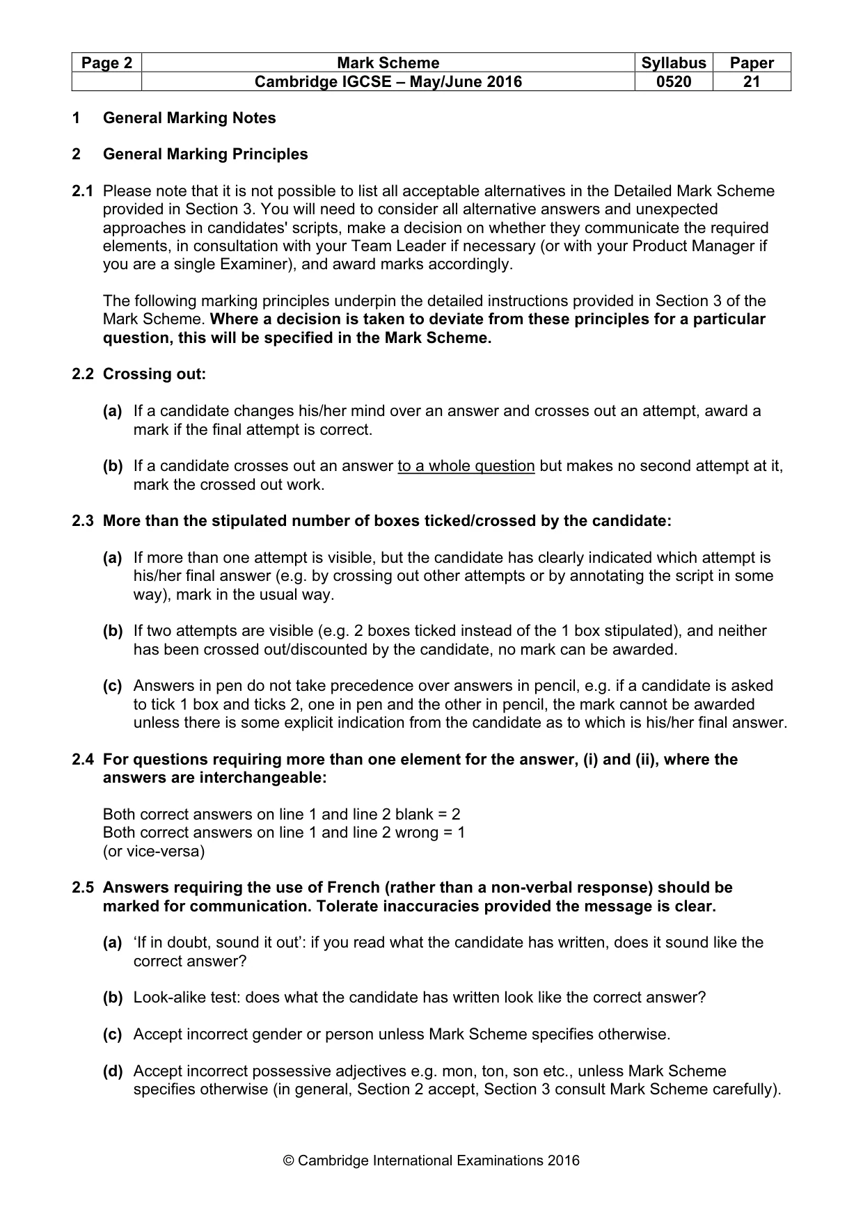 Mark scheme, page 2 of 12