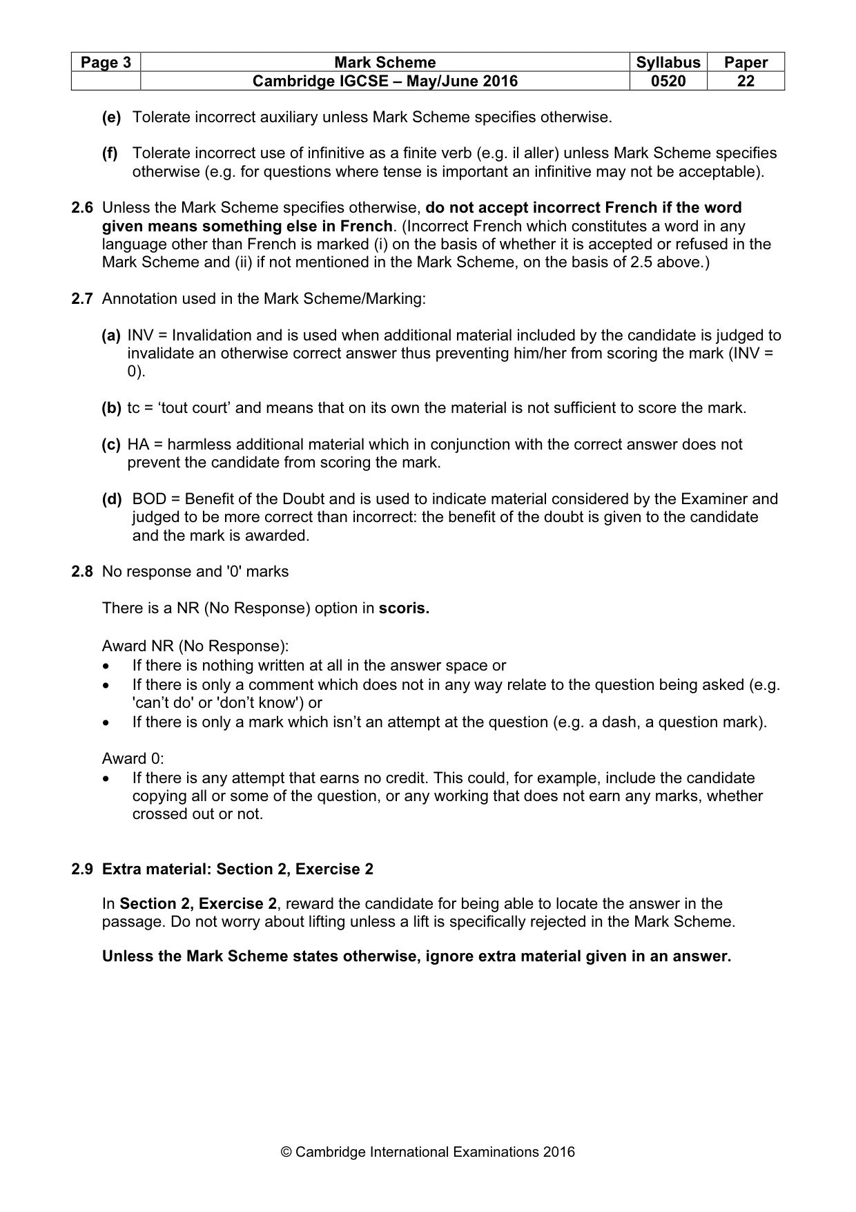 Mark scheme, page 3 of 12