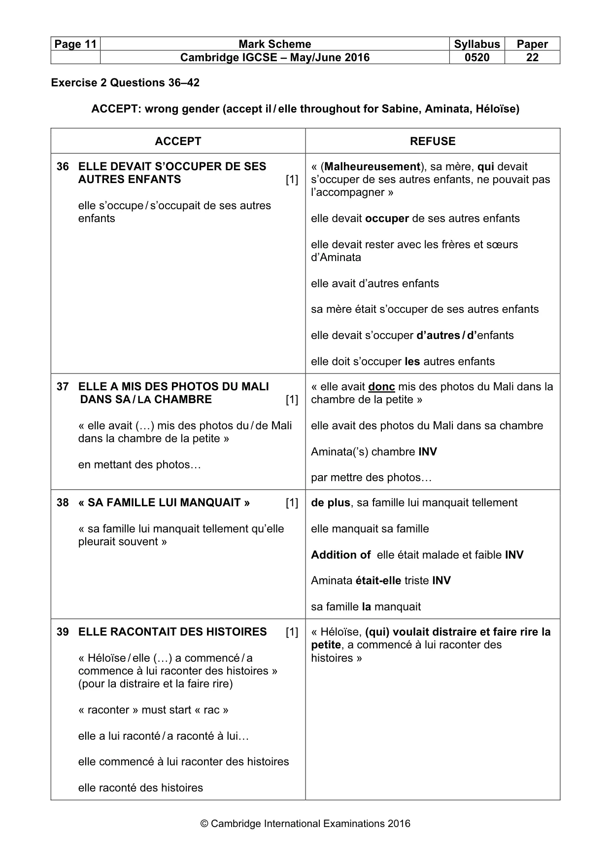 Mark scheme, page 11 of 12