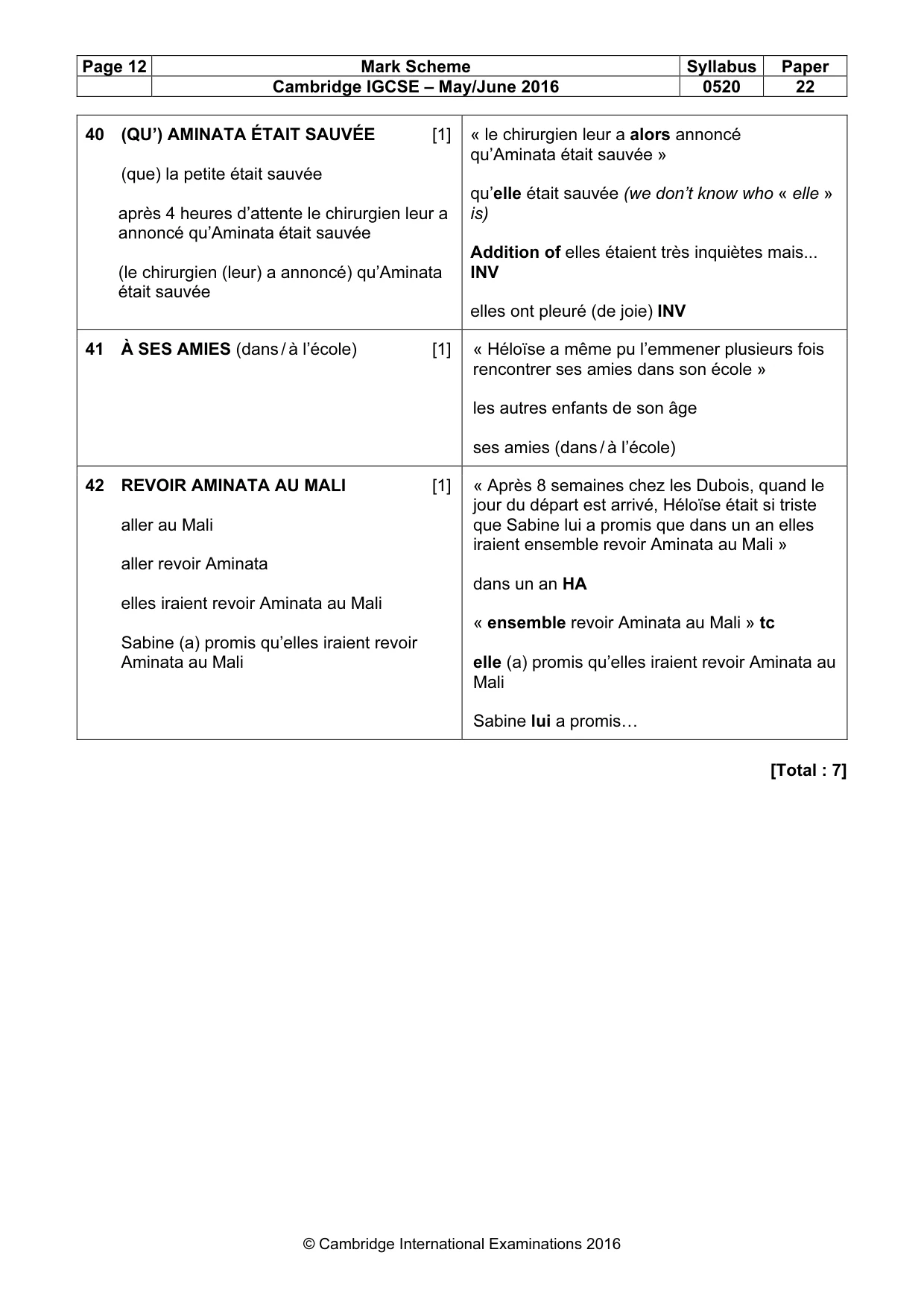 Mark scheme, page 12 of 12