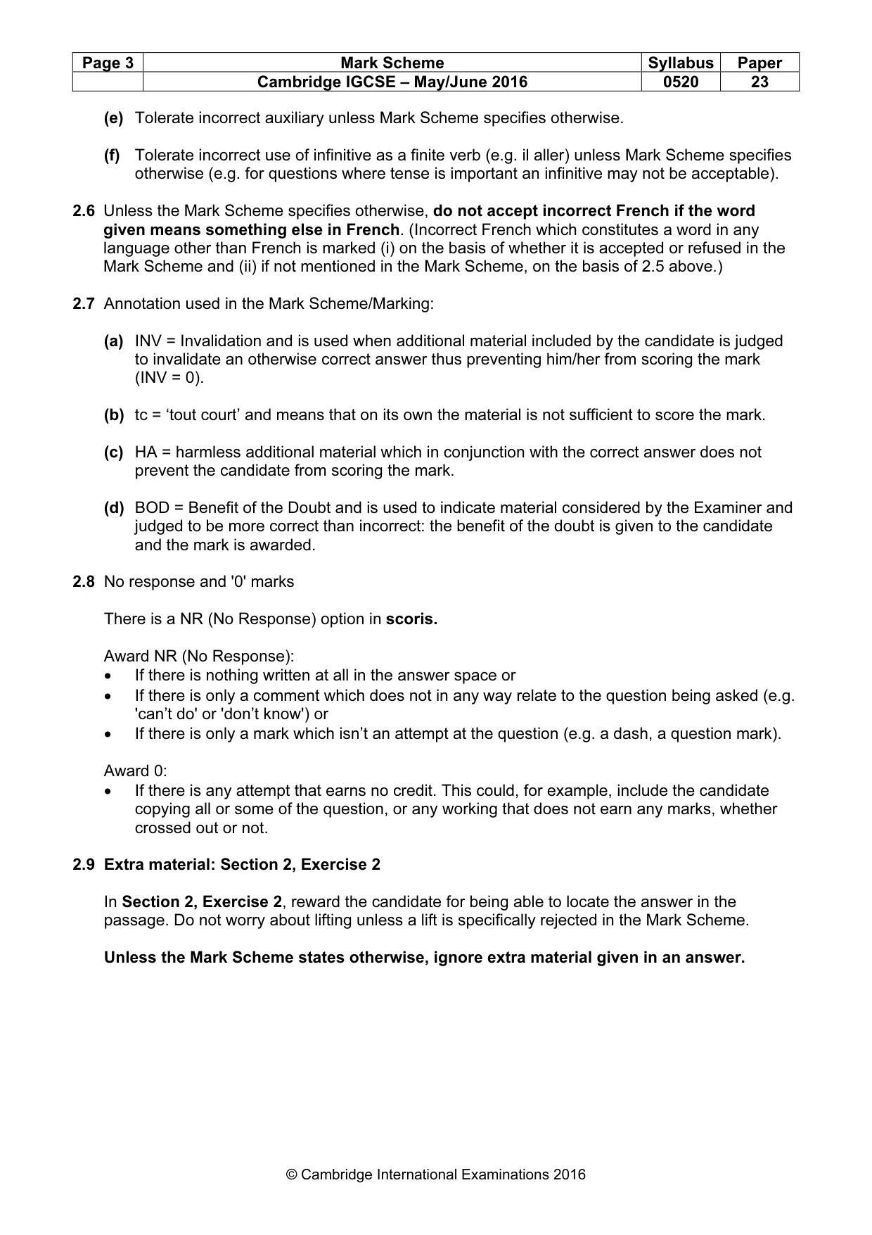 Mark scheme, page 3 of 12