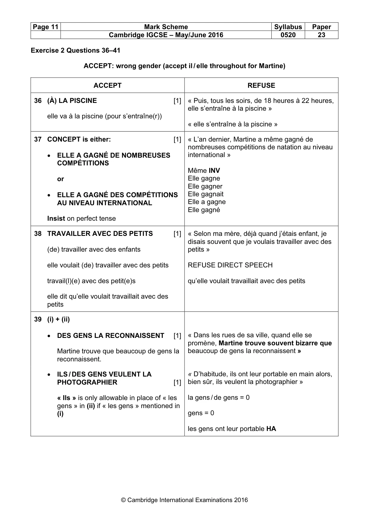 Mark scheme, page 11 of 12