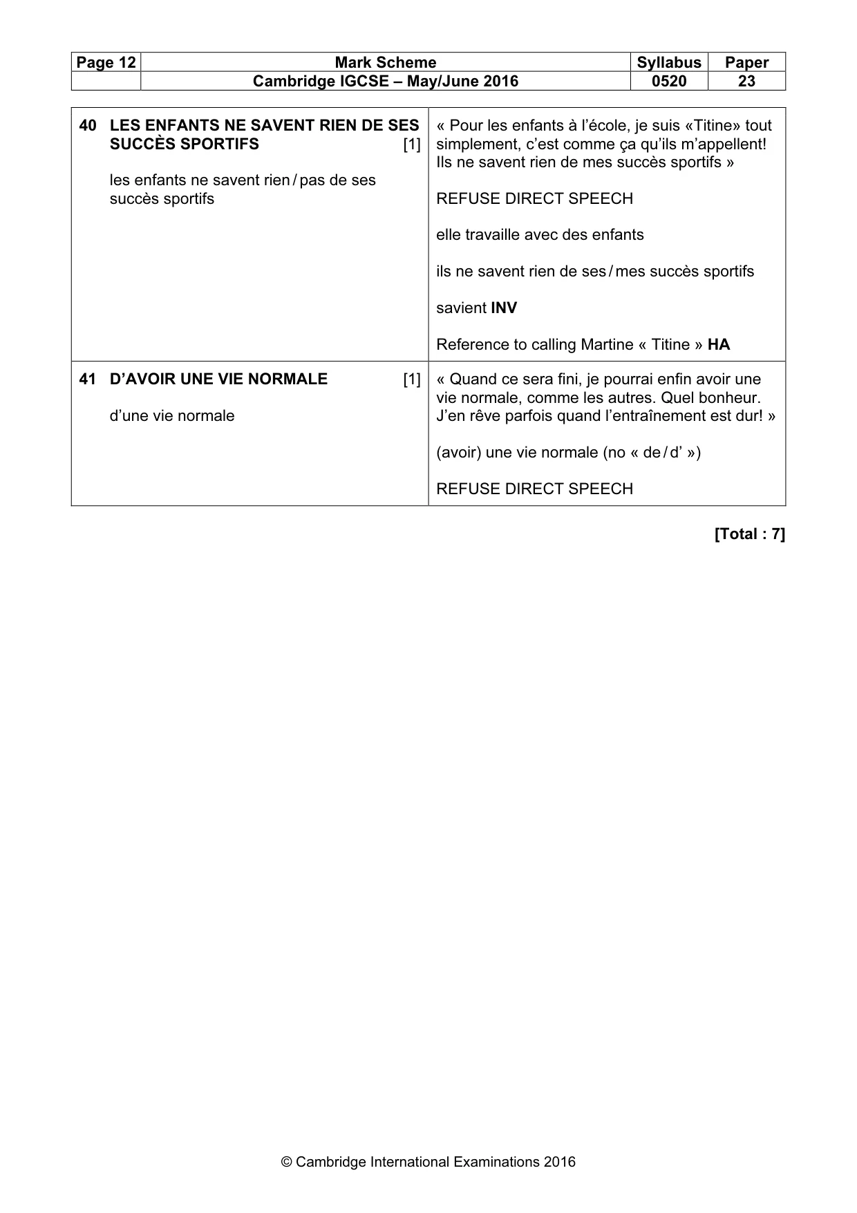 Mark scheme, page 12 of 12