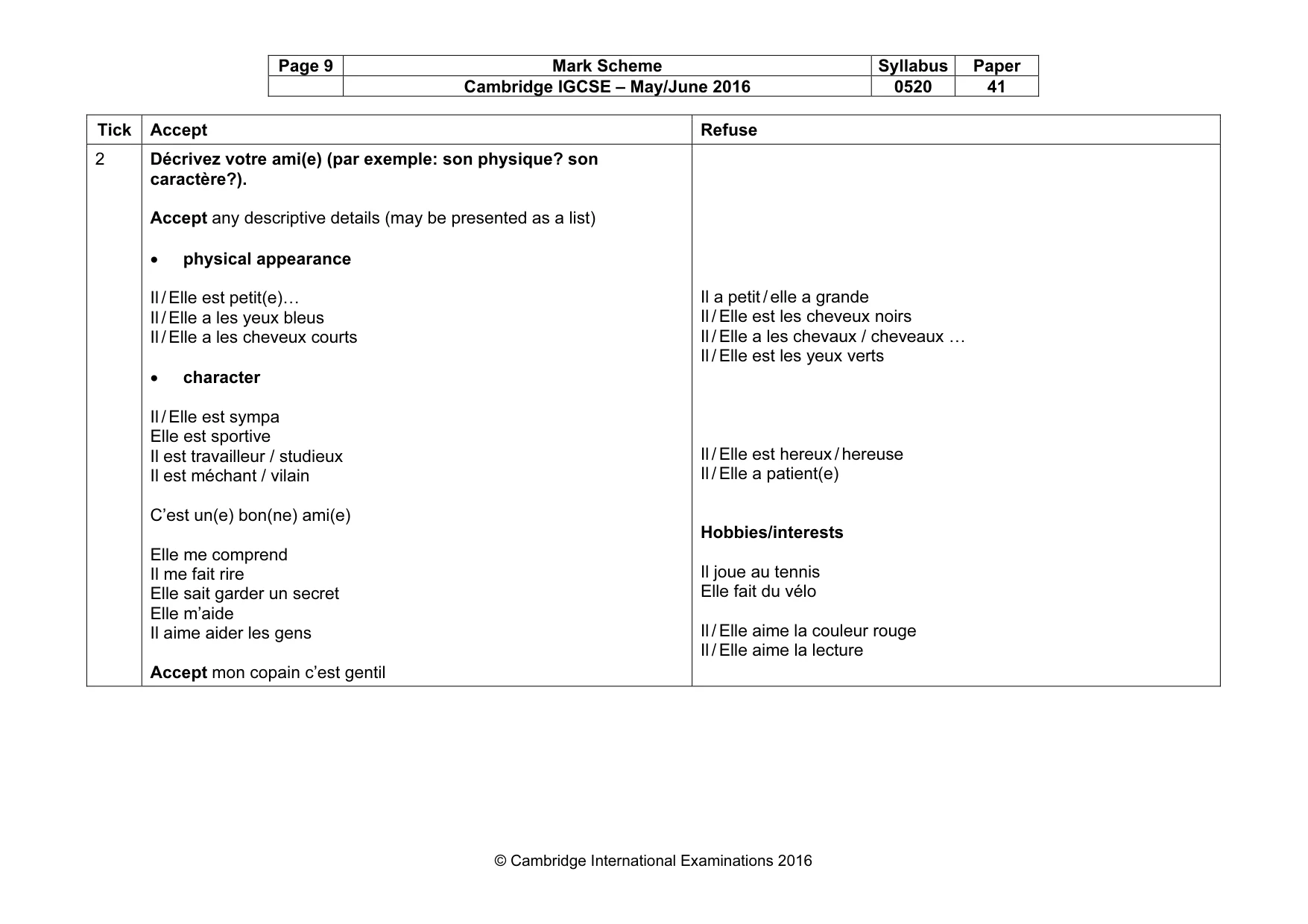 Mark scheme, page 9 of 37