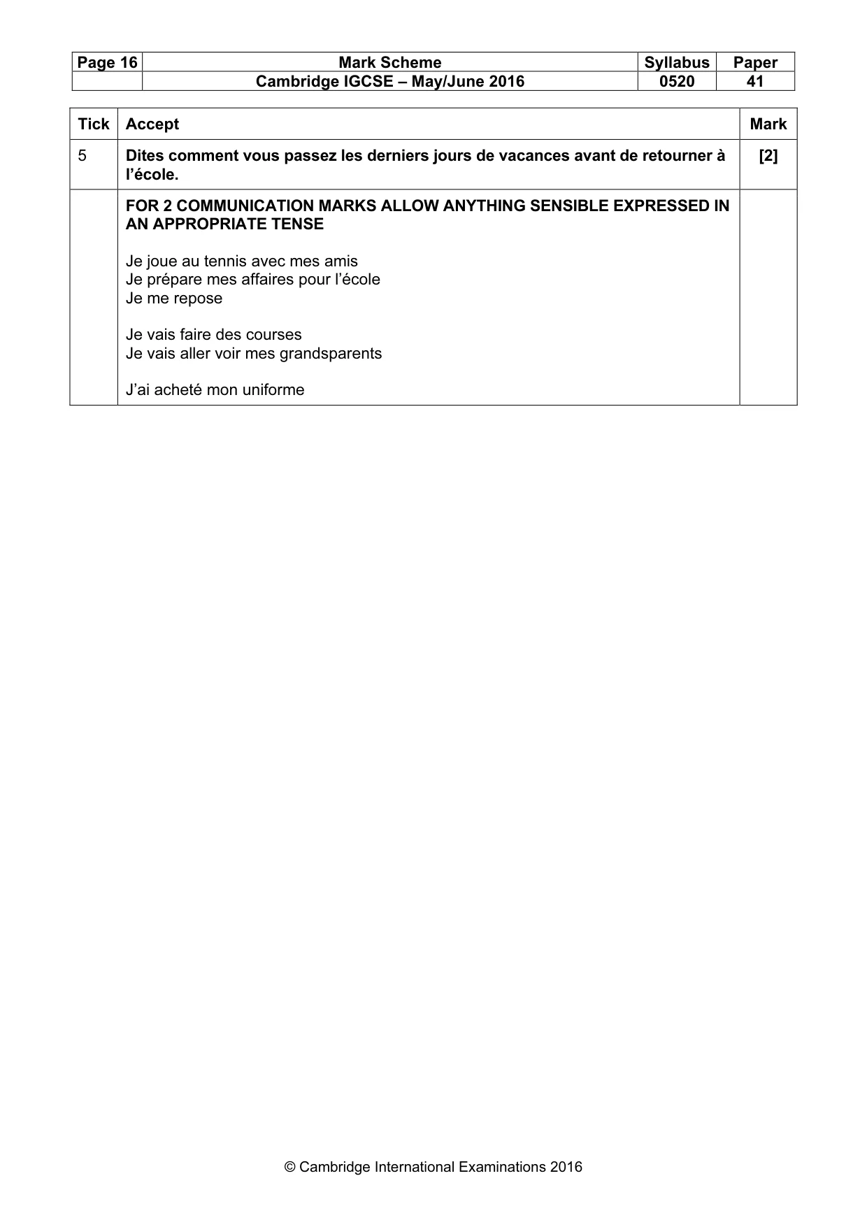 Mark scheme, page 16 of 37