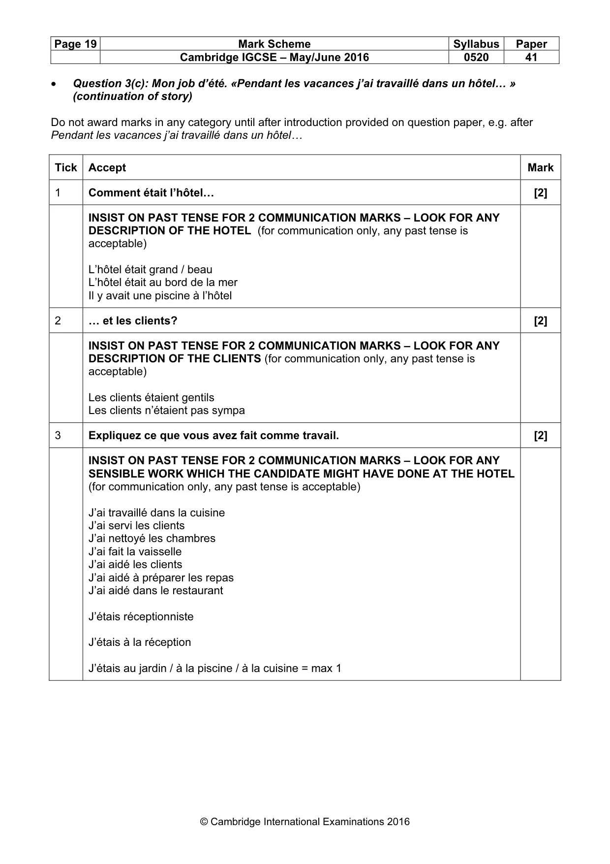Mark scheme, page 19 of 37