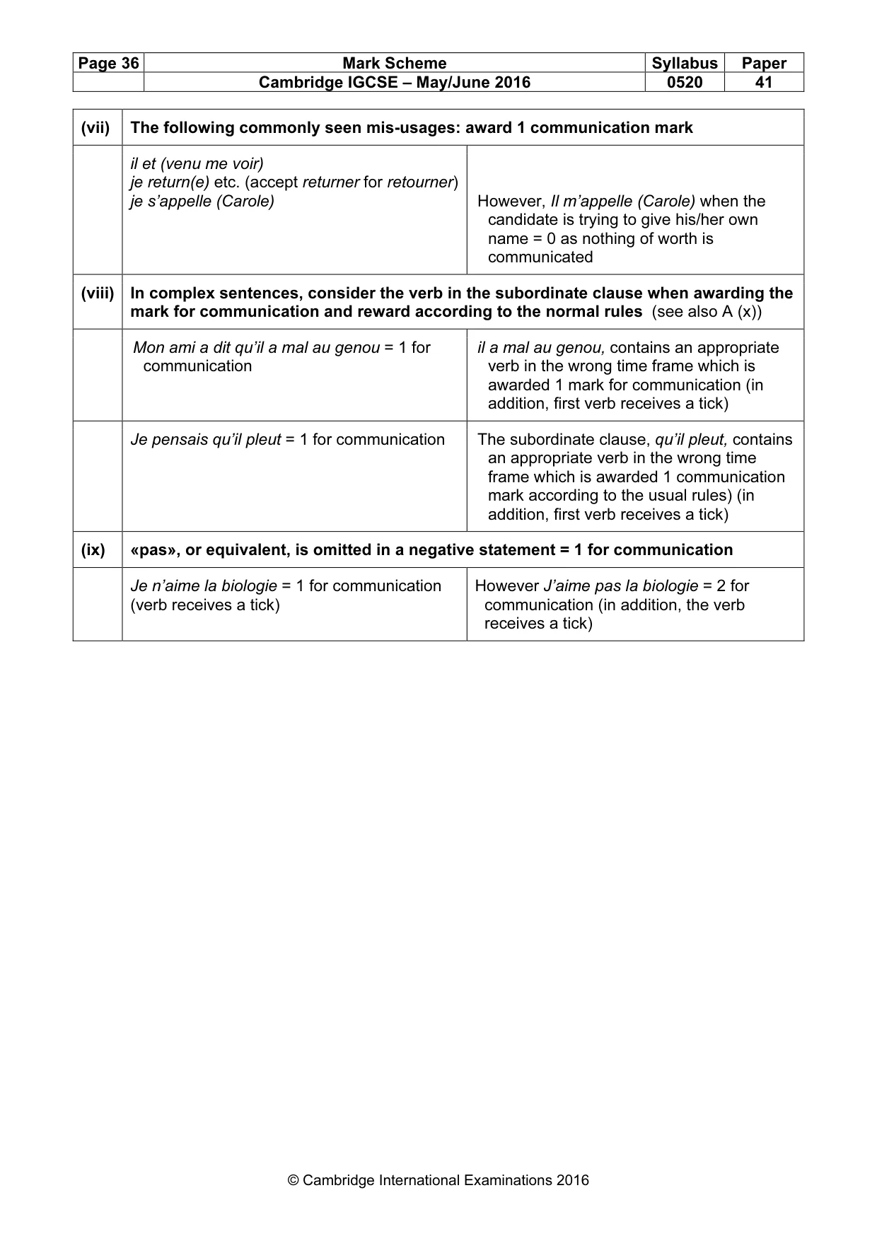 Mark scheme, page 36 of 37