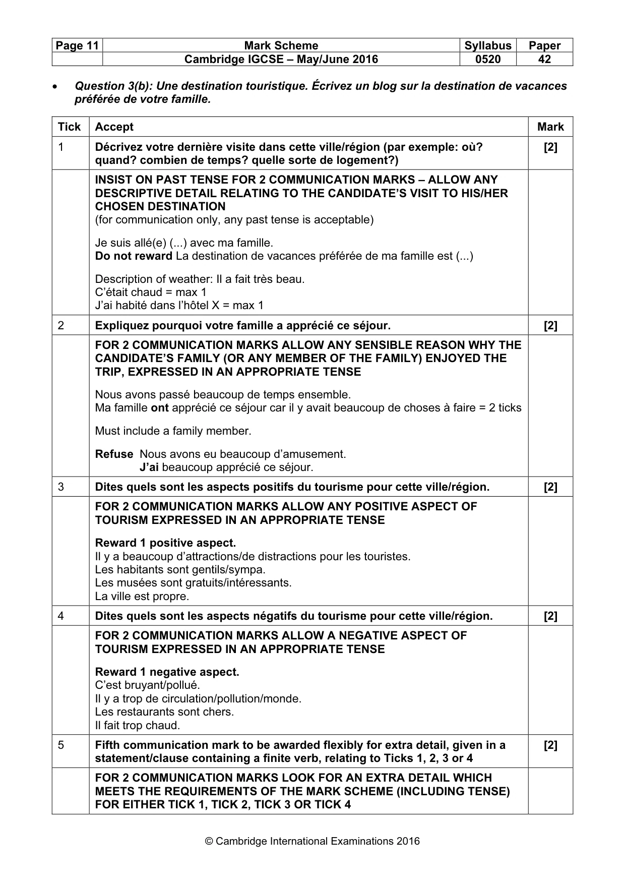 Mark scheme, page 11 of 29