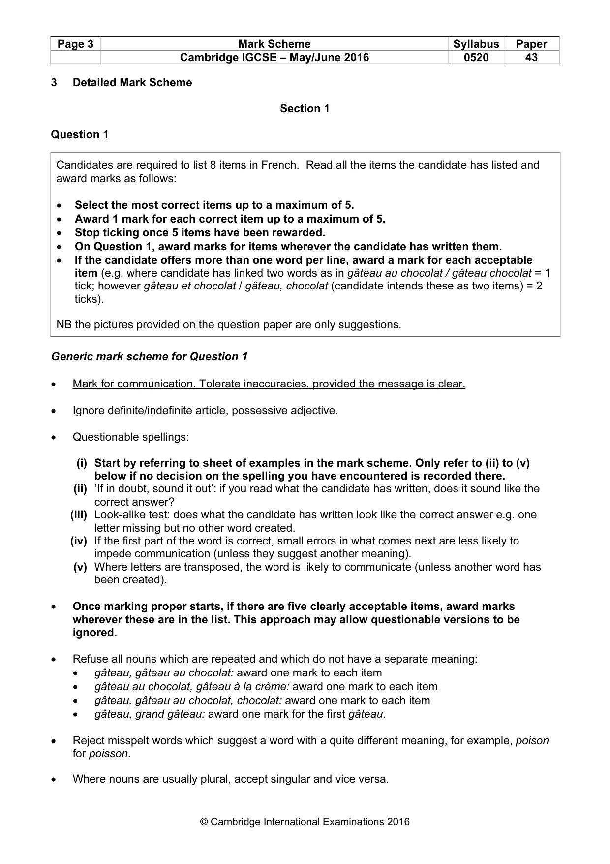 Mark scheme, page 3 of 31