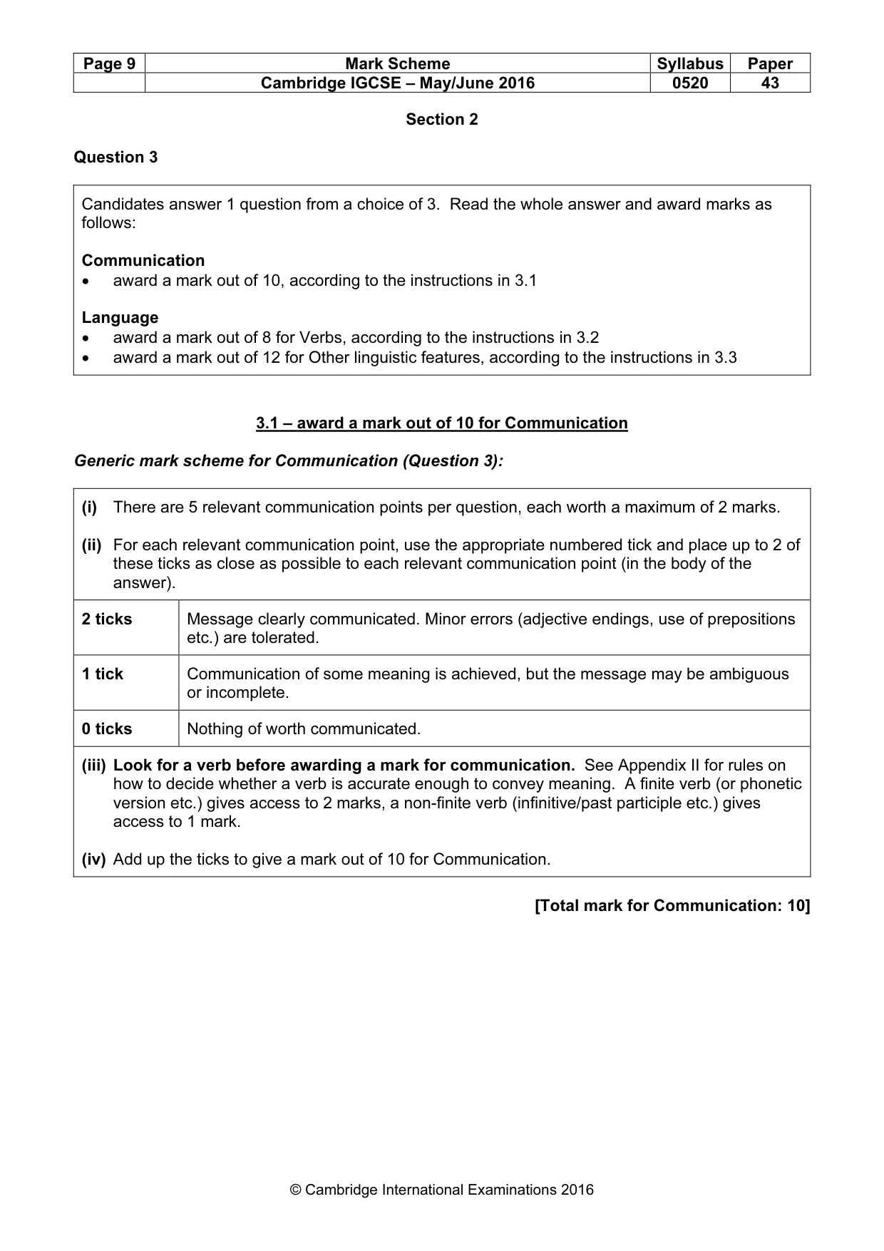 Mark scheme, page 9 of 31