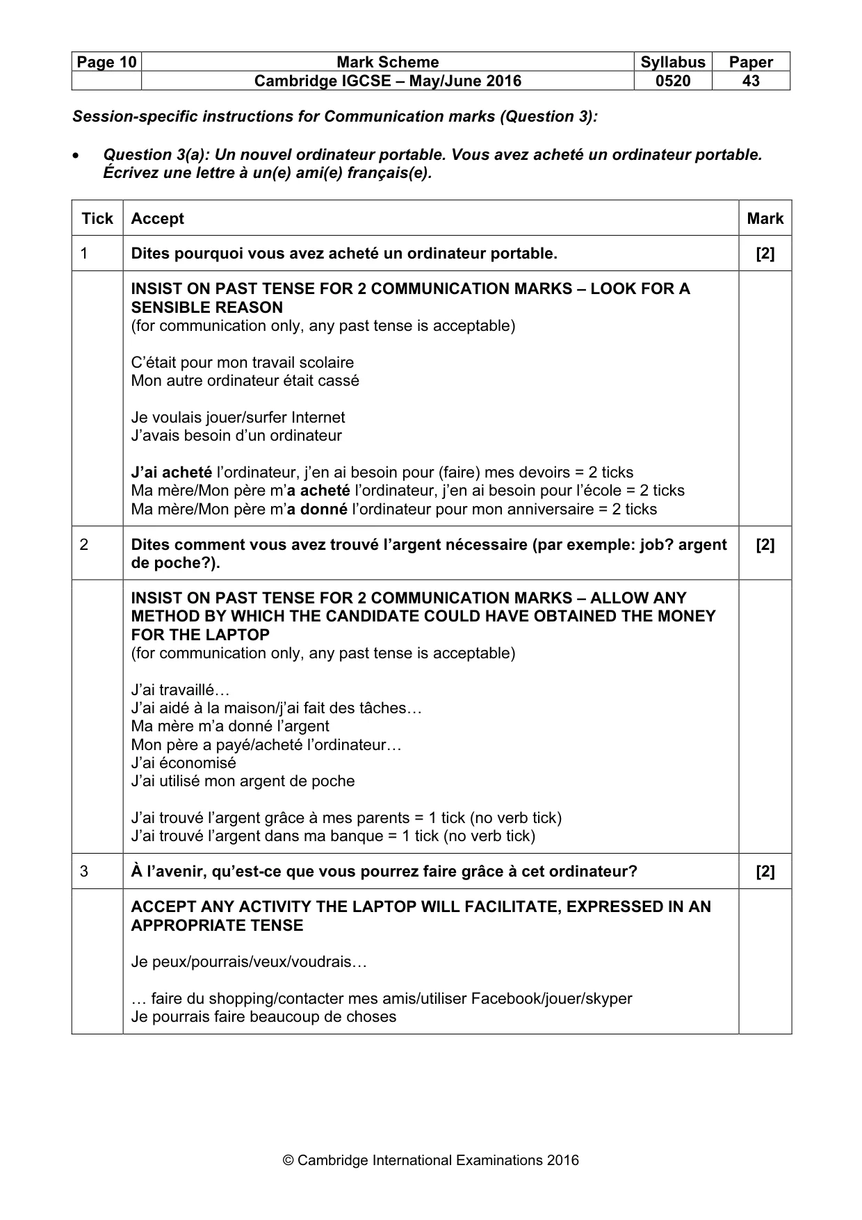 Mark scheme, page 10 of 31