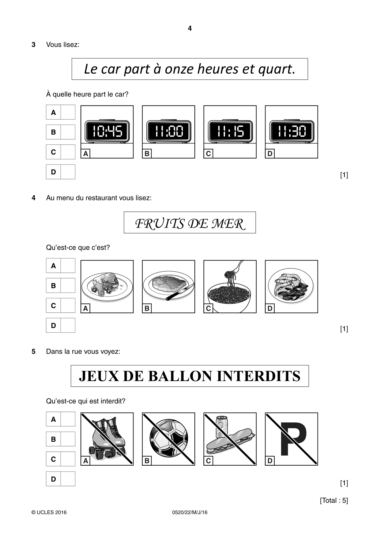 Cambridge IGCSE French - Foreign Language 0520 2016 May/June Paper 2 · Variant 2 question paper, page 4 of 16