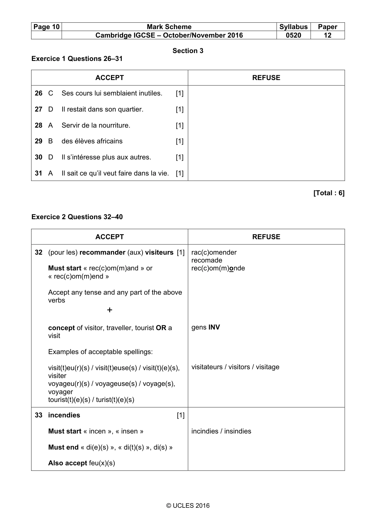 Mark scheme, page 10 of 12