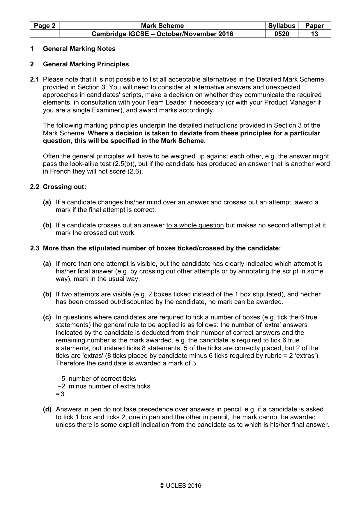Mark scheme, page 2 of 12