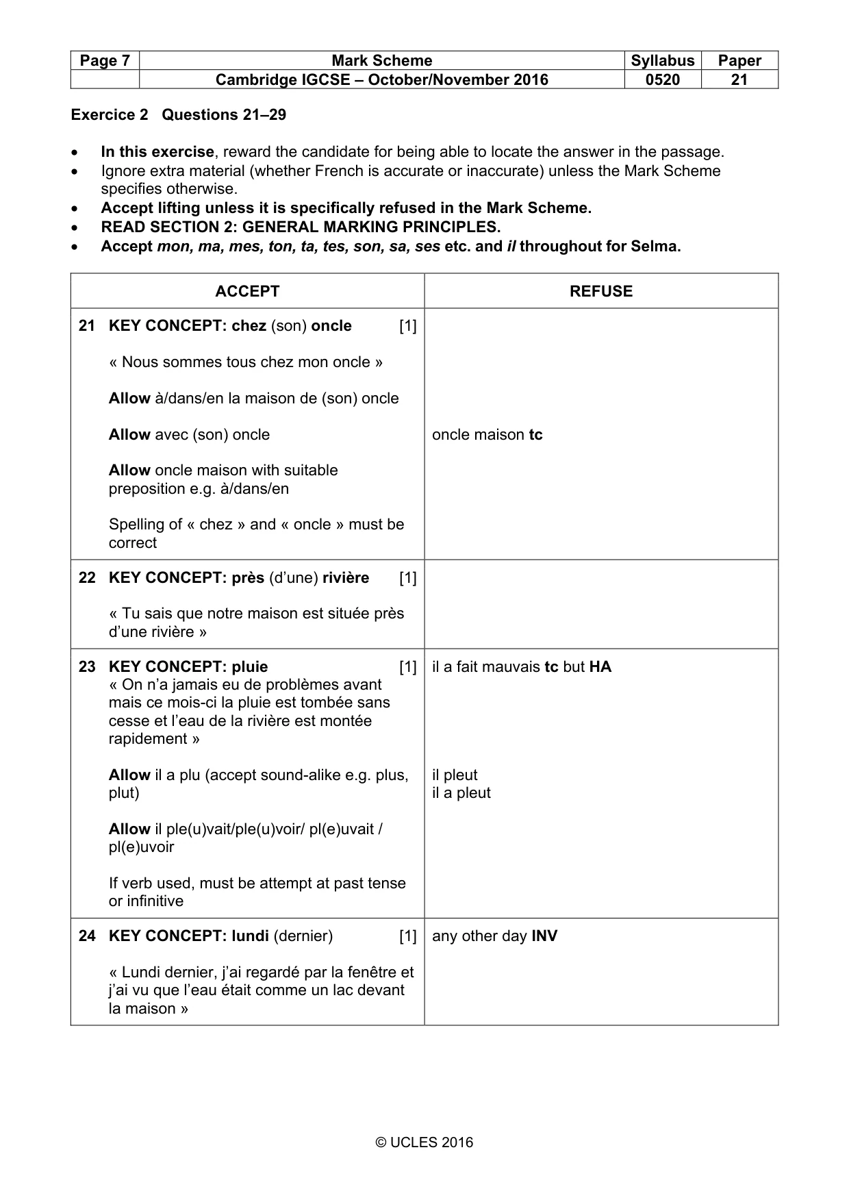 Mark scheme, page 7 of 12