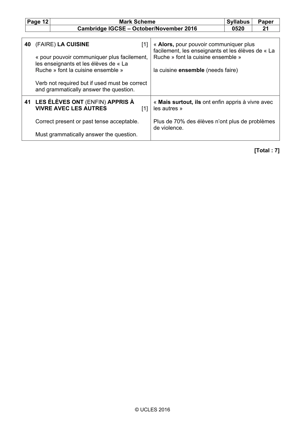 Mark scheme, page 12 of 12