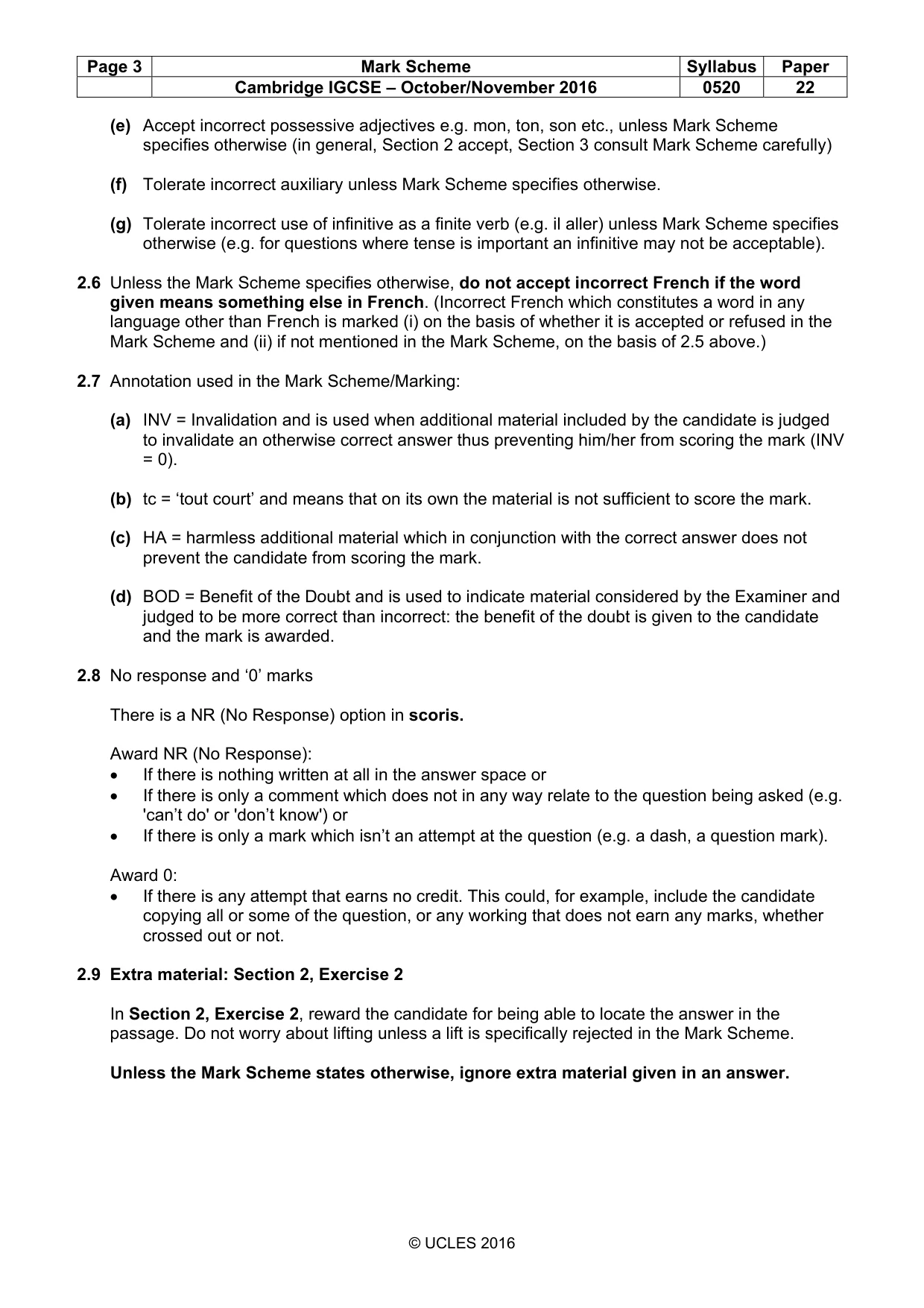 Mark scheme, page 3 of 12
