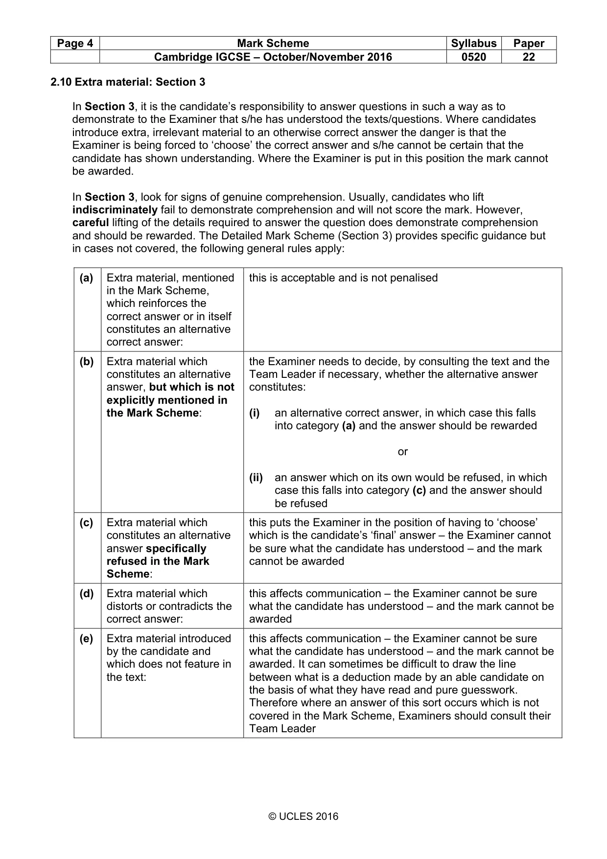 Mark scheme, page 4 of 12