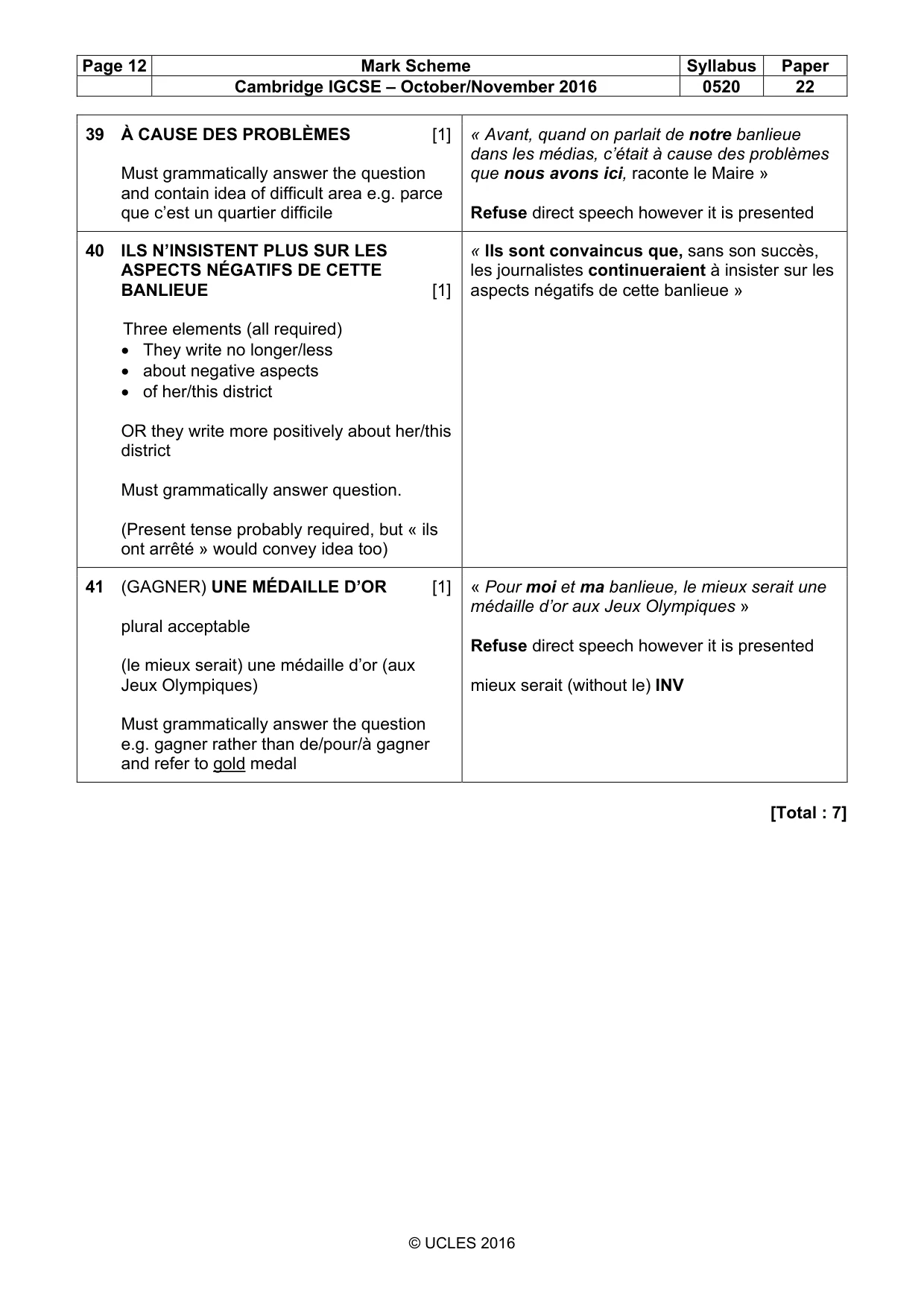 Mark scheme, page 12 of 12