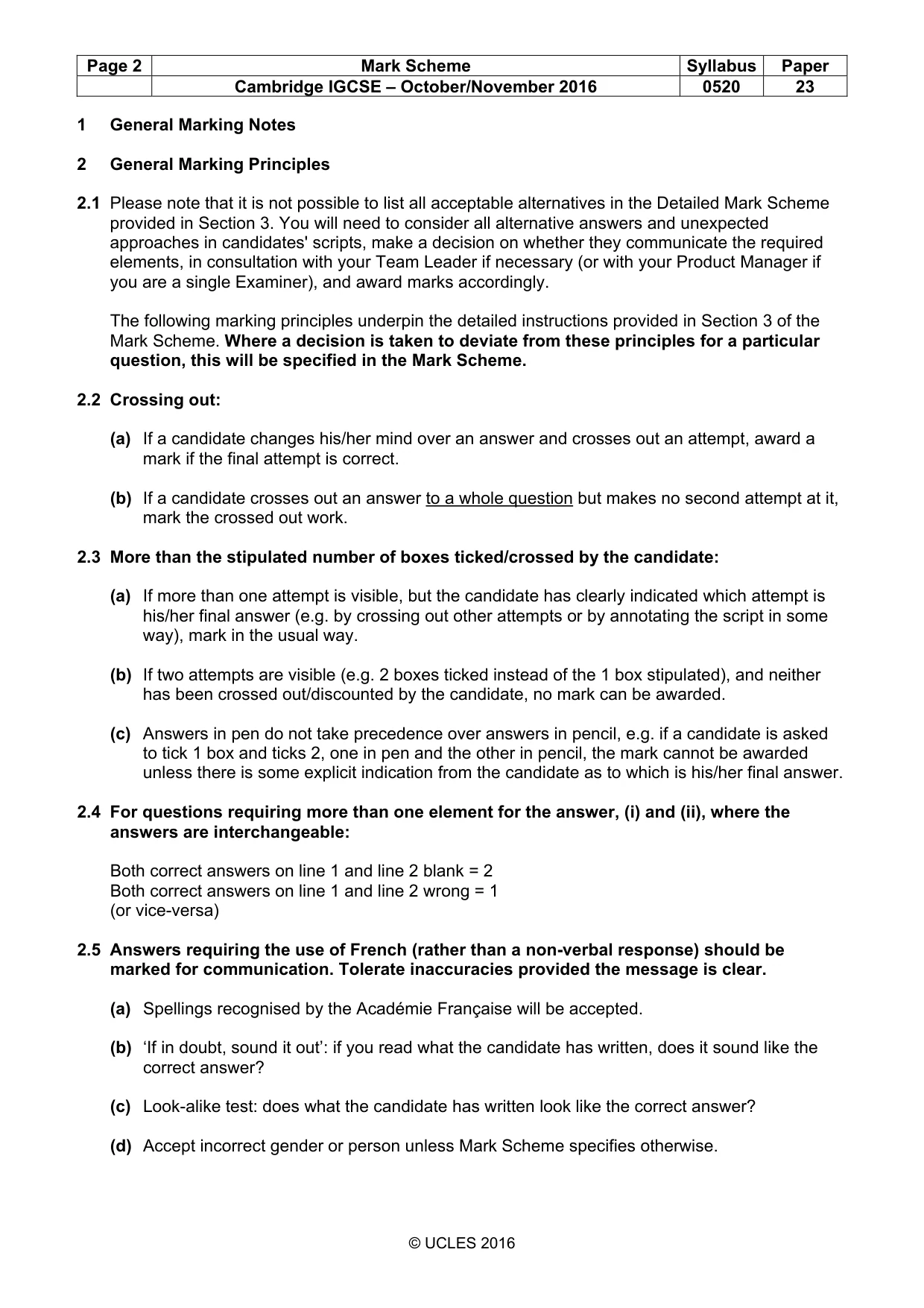Mark scheme, page 2 of 12