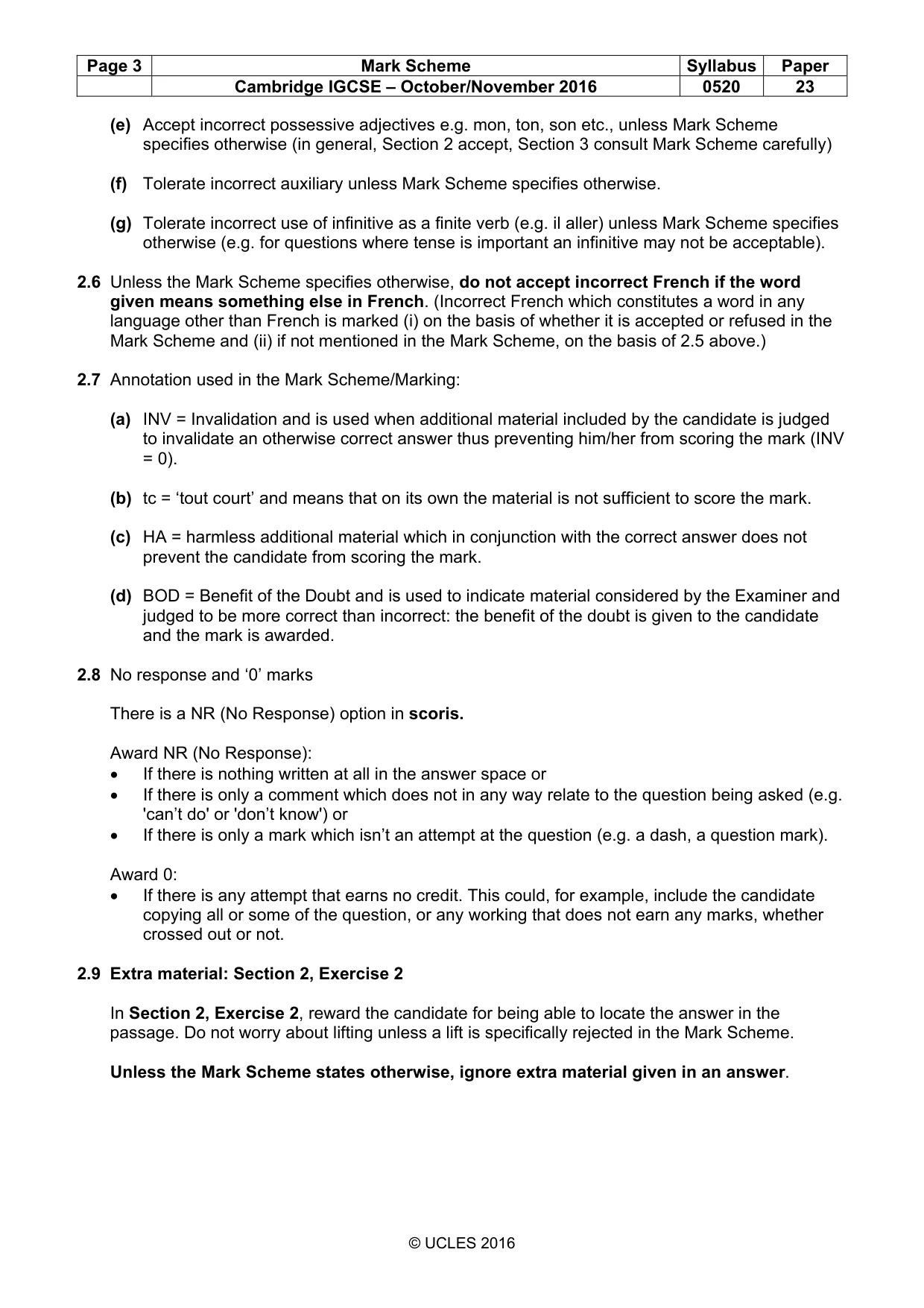 Mark scheme, page 3 of 12