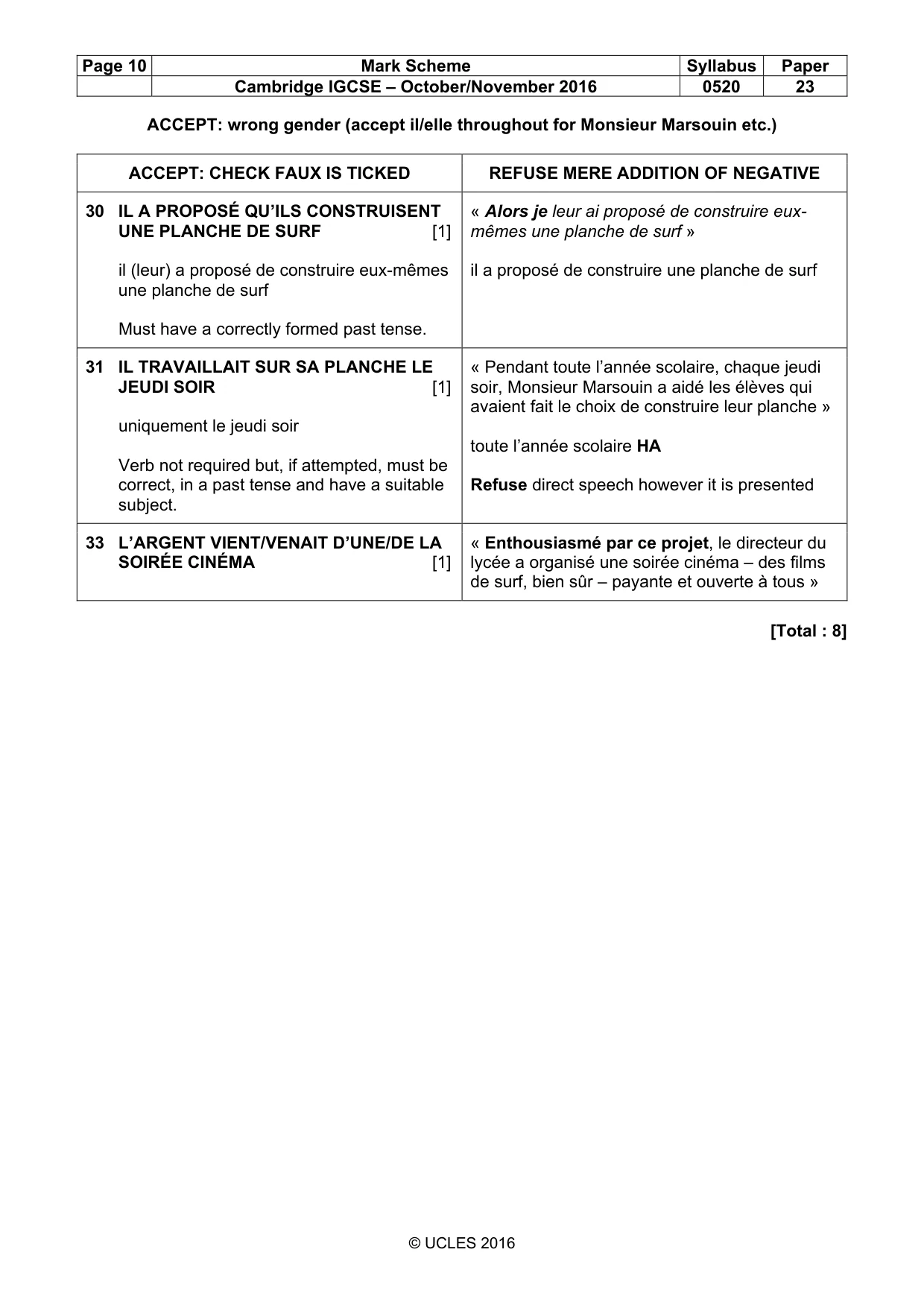 Mark scheme, page 10 of 12