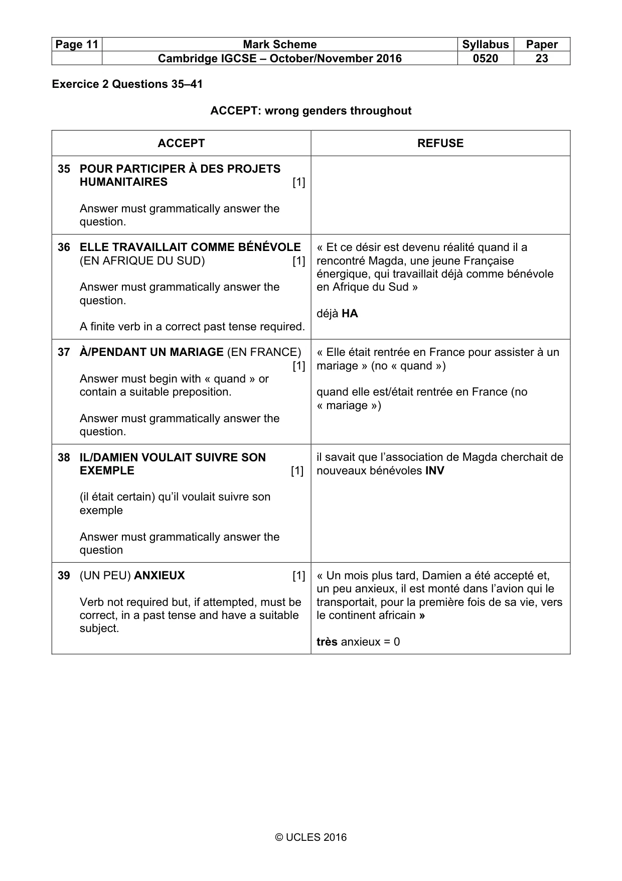 Mark scheme, page 11 of 12