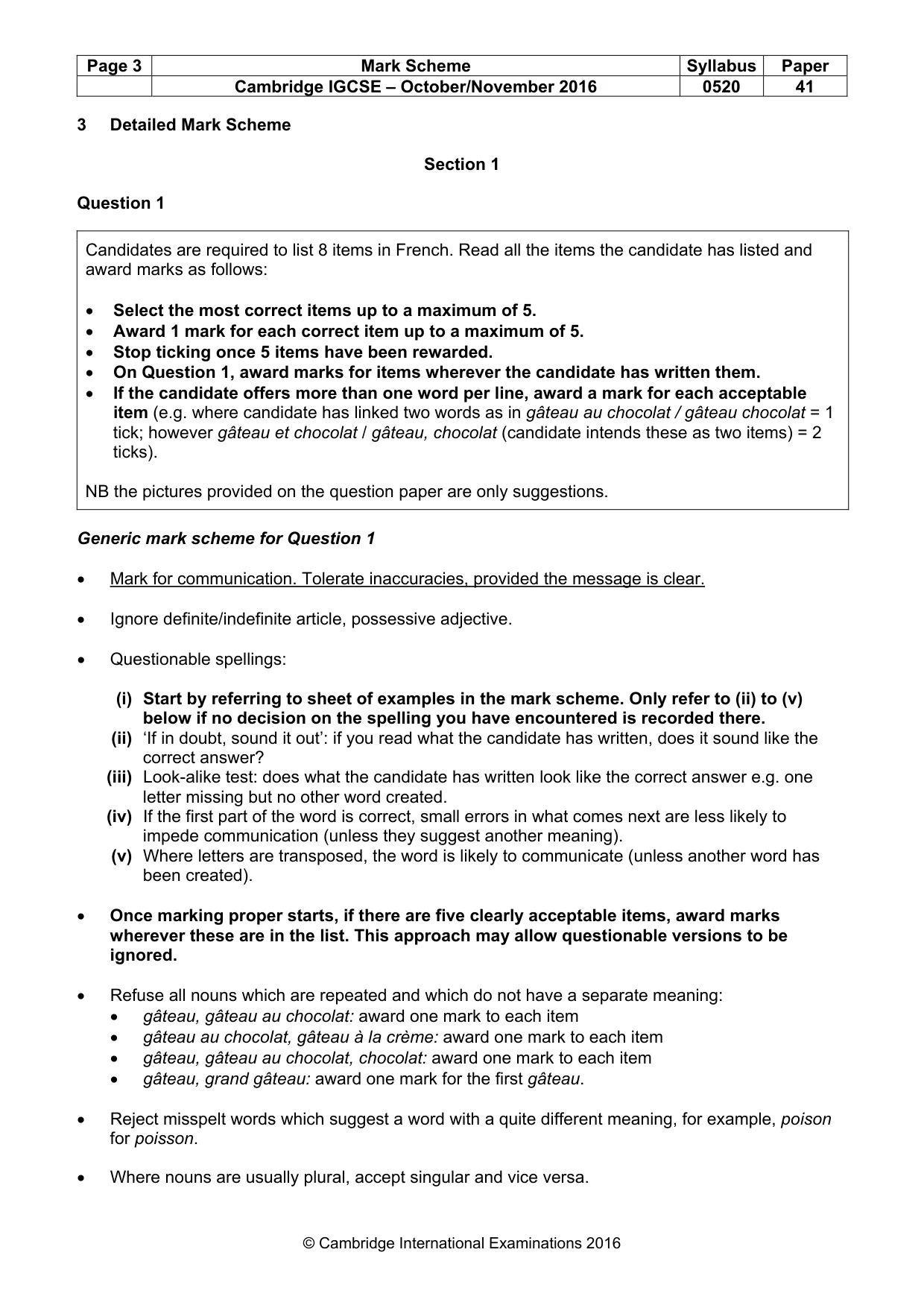 Mark scheme, page 3 of 31