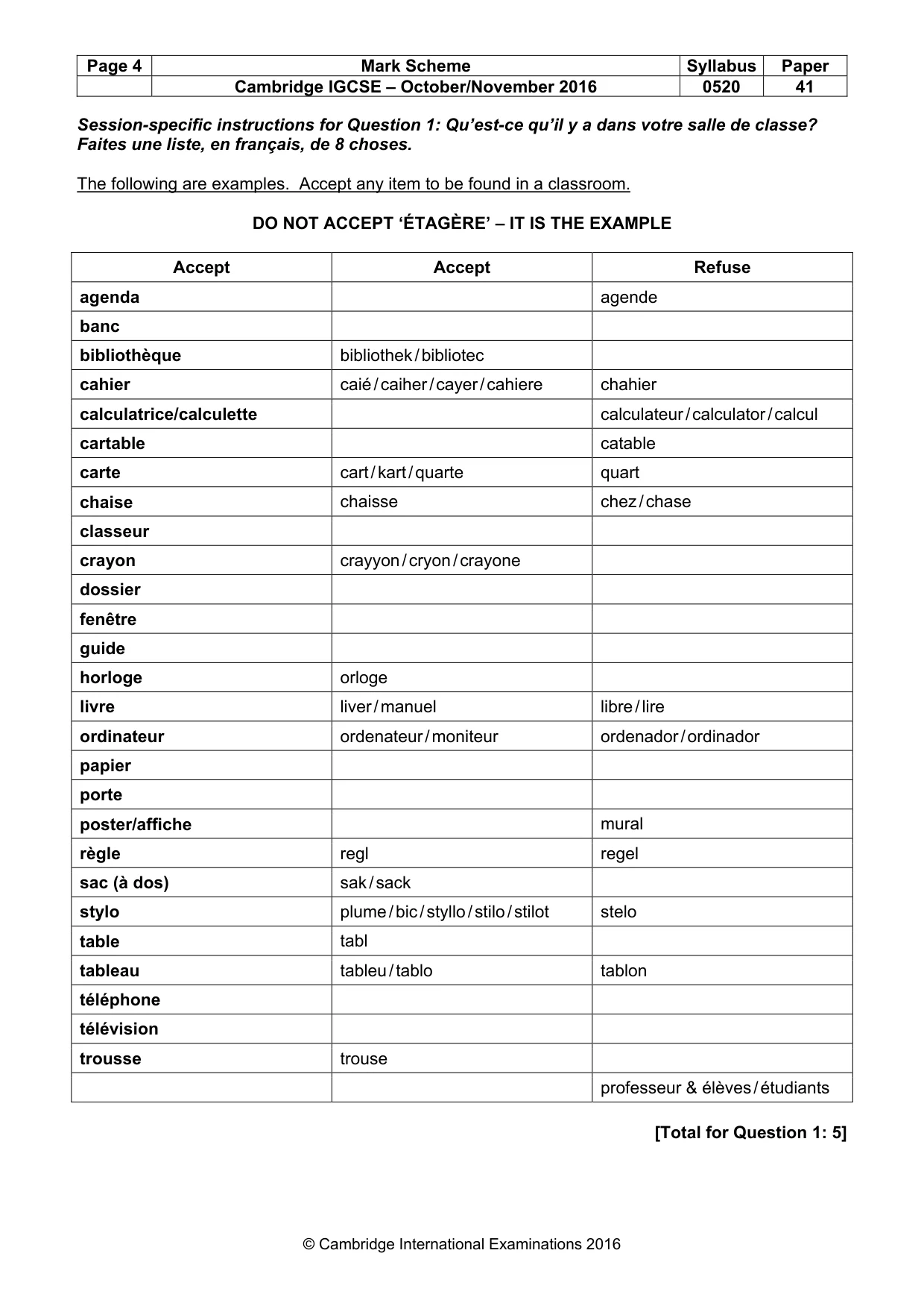 Mark scheme, page 4 of 31