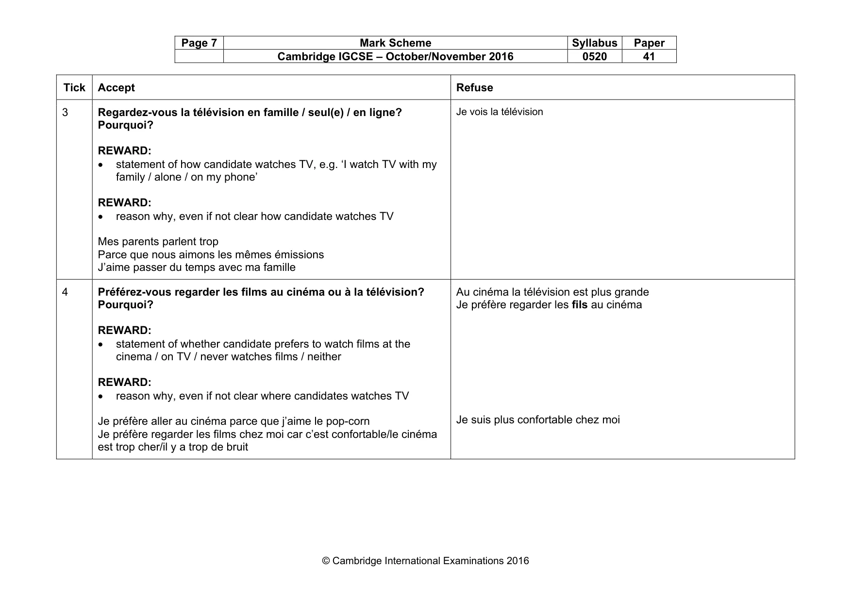 Mark scheme, page 7 of 31