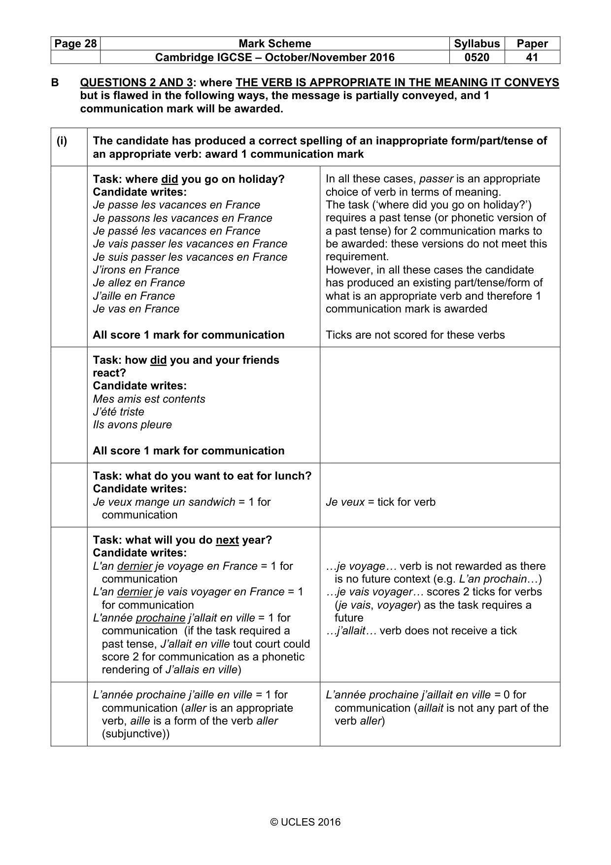 Mark scheme, page 28 of 31