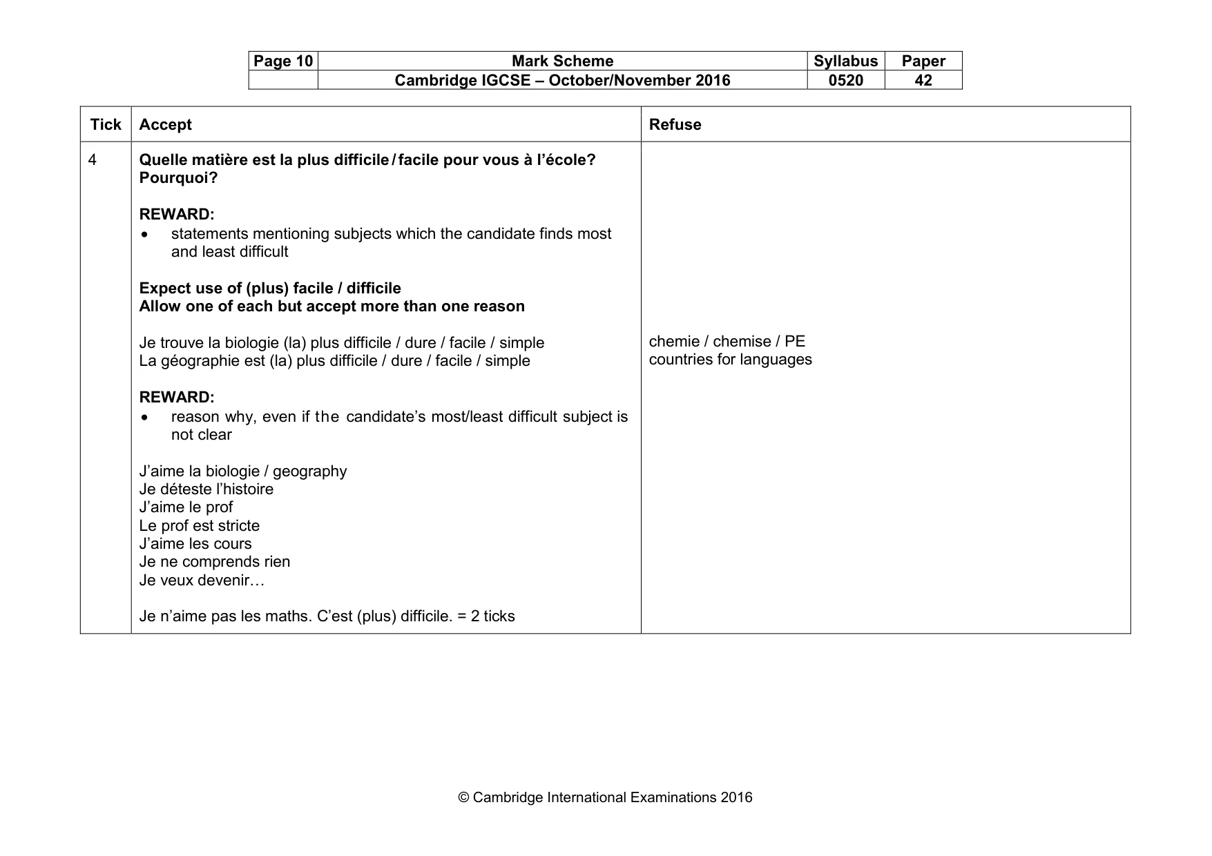 Mark scheme, page 10 of 37