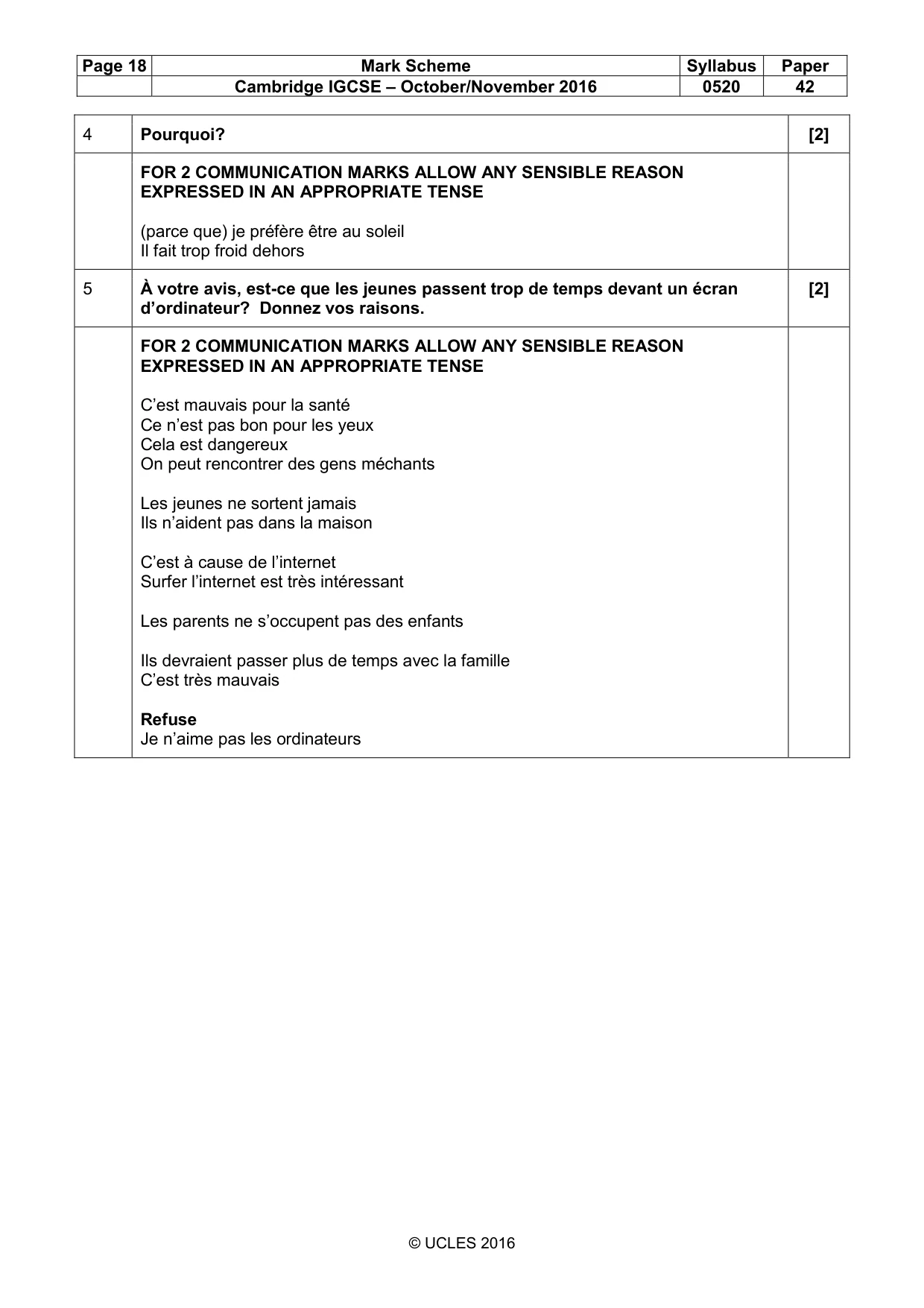 Mark scheme, page 18 of 37