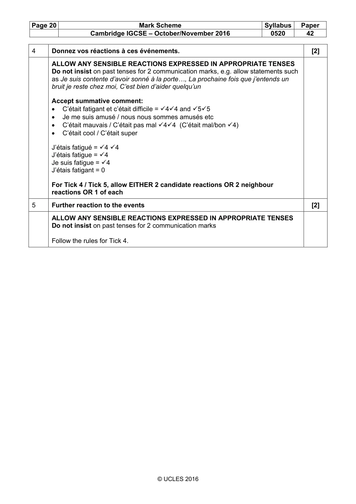 Mark scheme, page 20 of 37