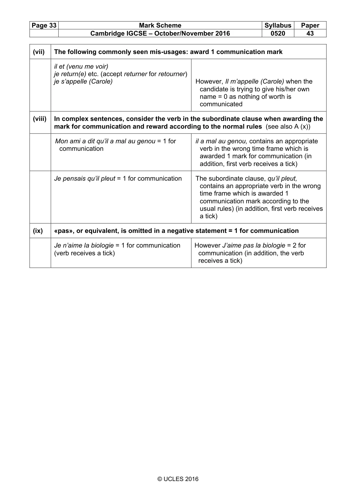 Mark scheme, page 33 of 34