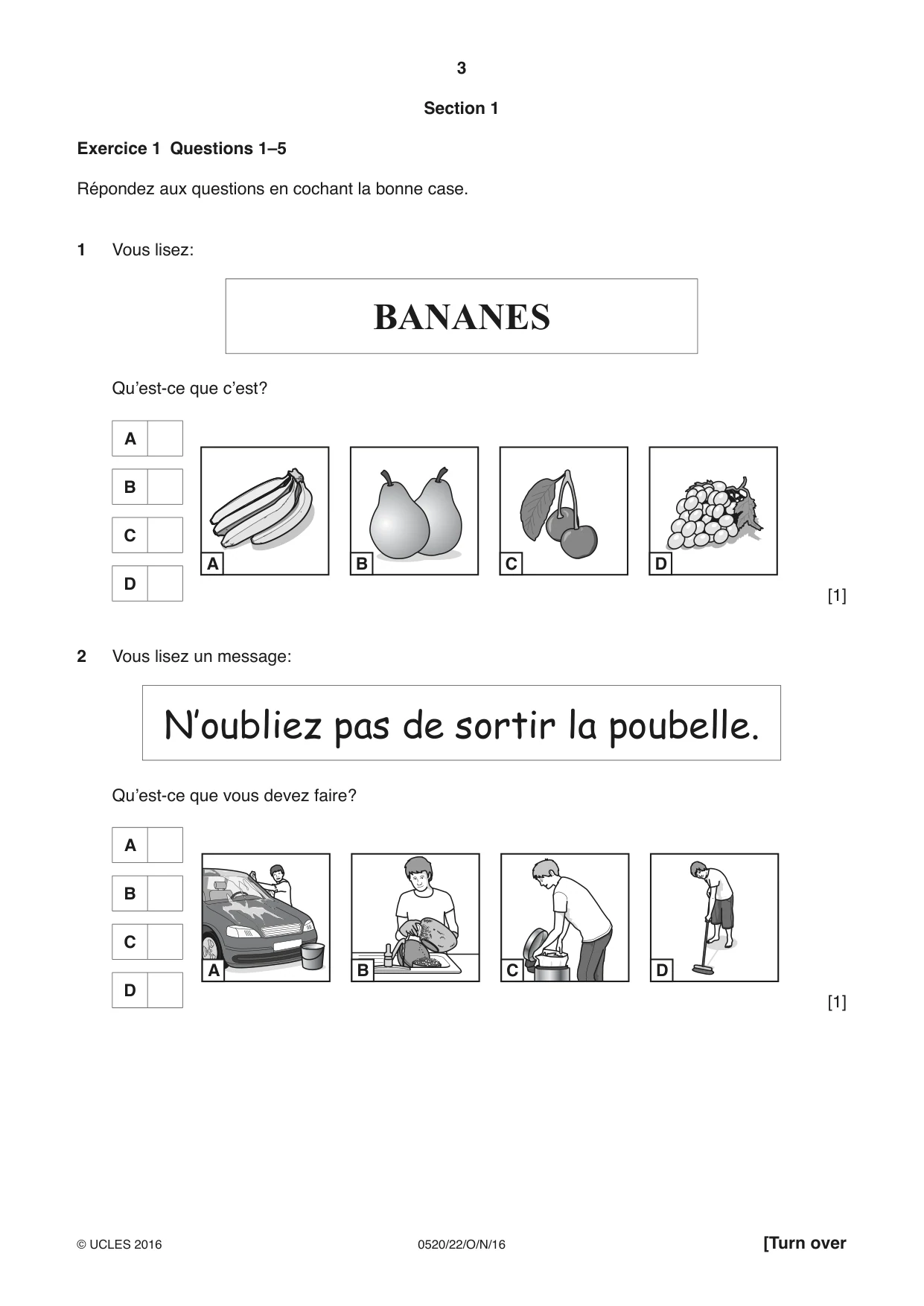 Cambridge IGCSE French - Foreign Language 0520 2016 Oct/Nov Paper 2 · Variant 2 question paper, page 3 of 16