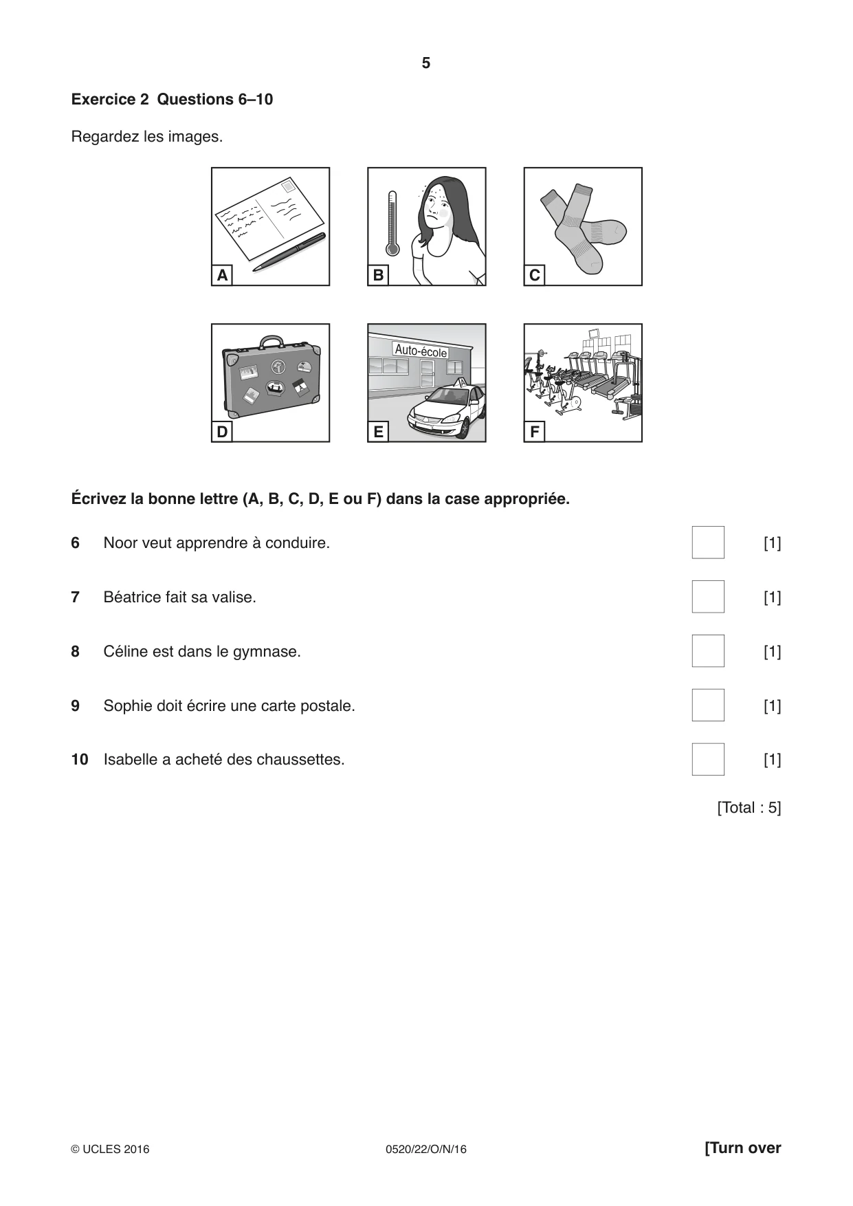 Cambridge IGCSE French - Foreign Language 0520 2016 Oct/Nov Paper 2 · Variant 2 question paper, page 5 of 16