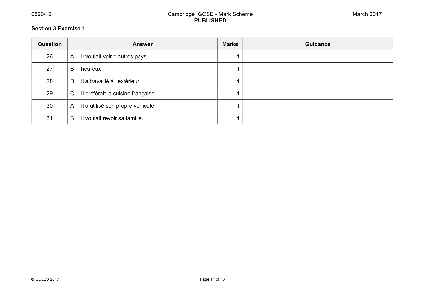 Mark scheme, page 11 of 13