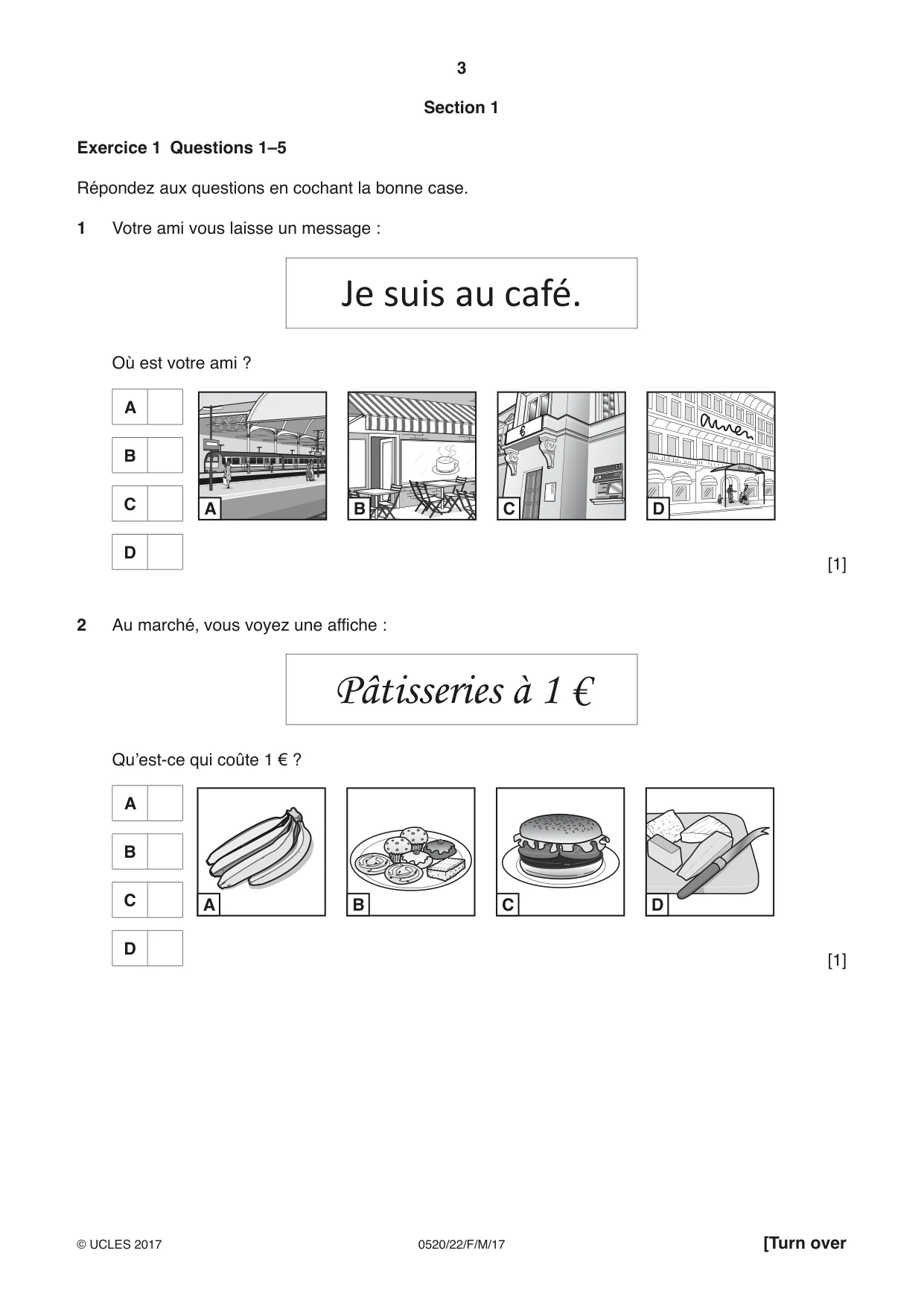 Cambridge IGCSE French - Foreign Language 0520 2017 Feb/March Paper 2 · Variant 2 question paper, page 3 of 16