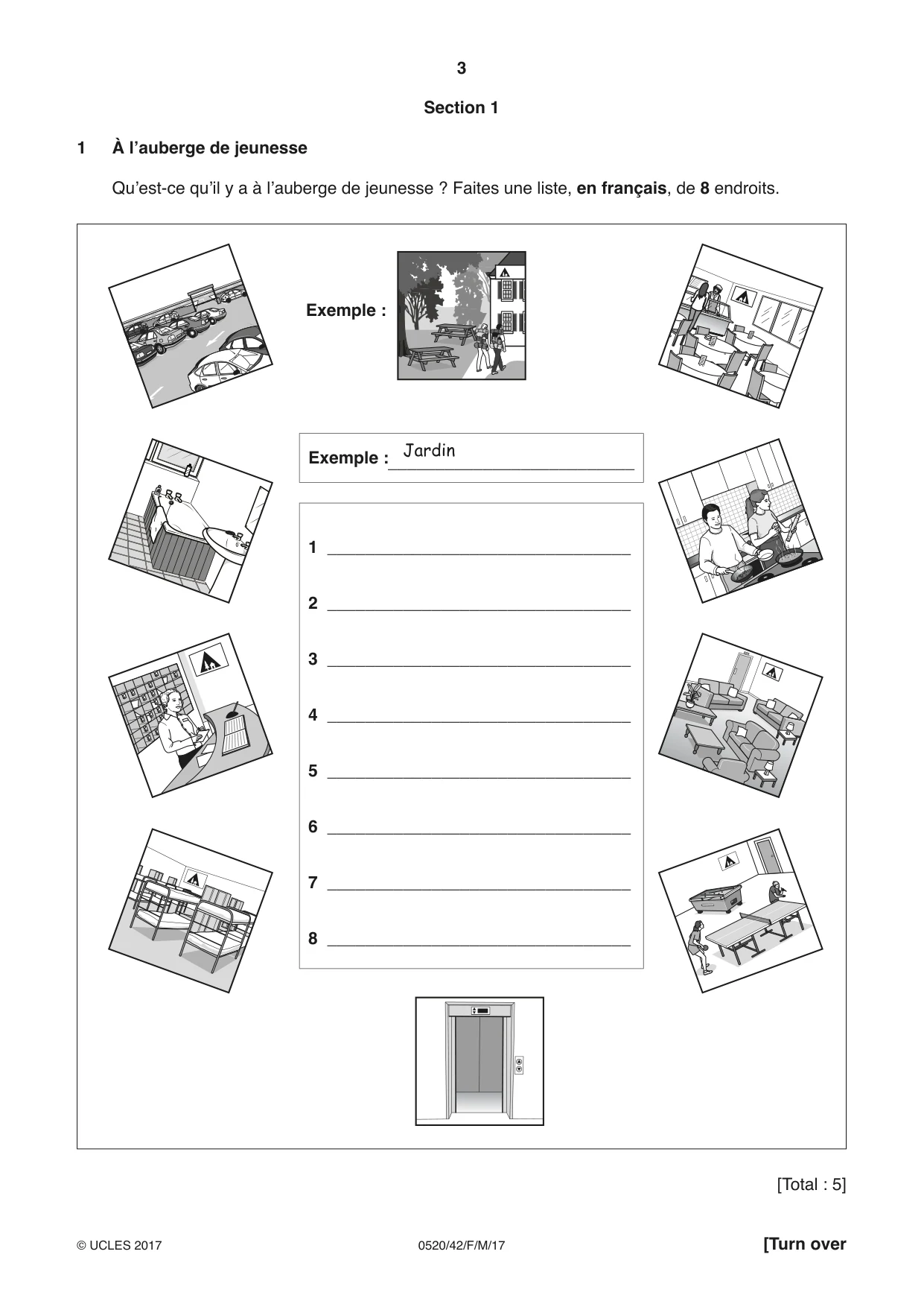 Cambridge IGCSE French - Foreign Language 0520 2017 Feb/March Paper 4 · Variant 2 question paper, page 3 of 8
