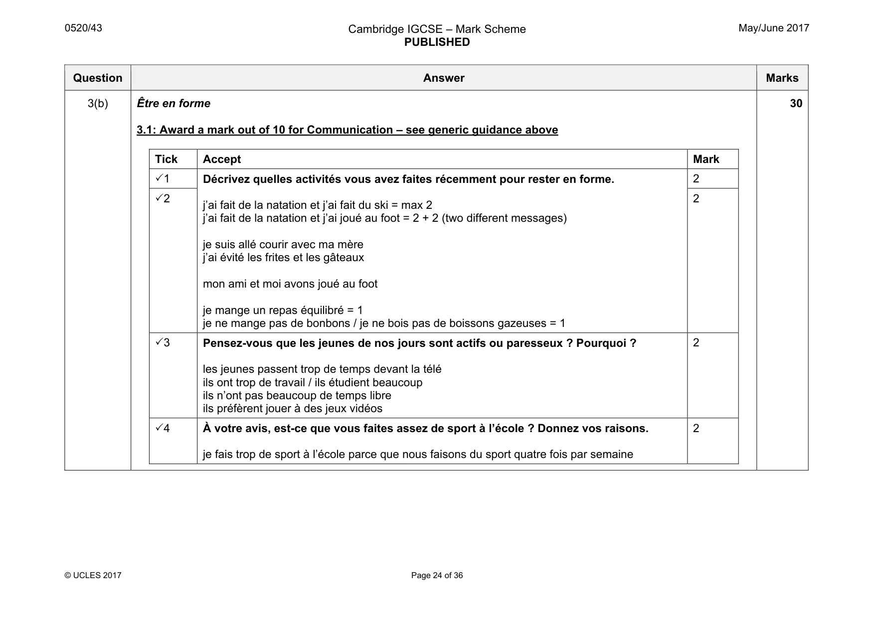 Mark scheme, page 24 of 36