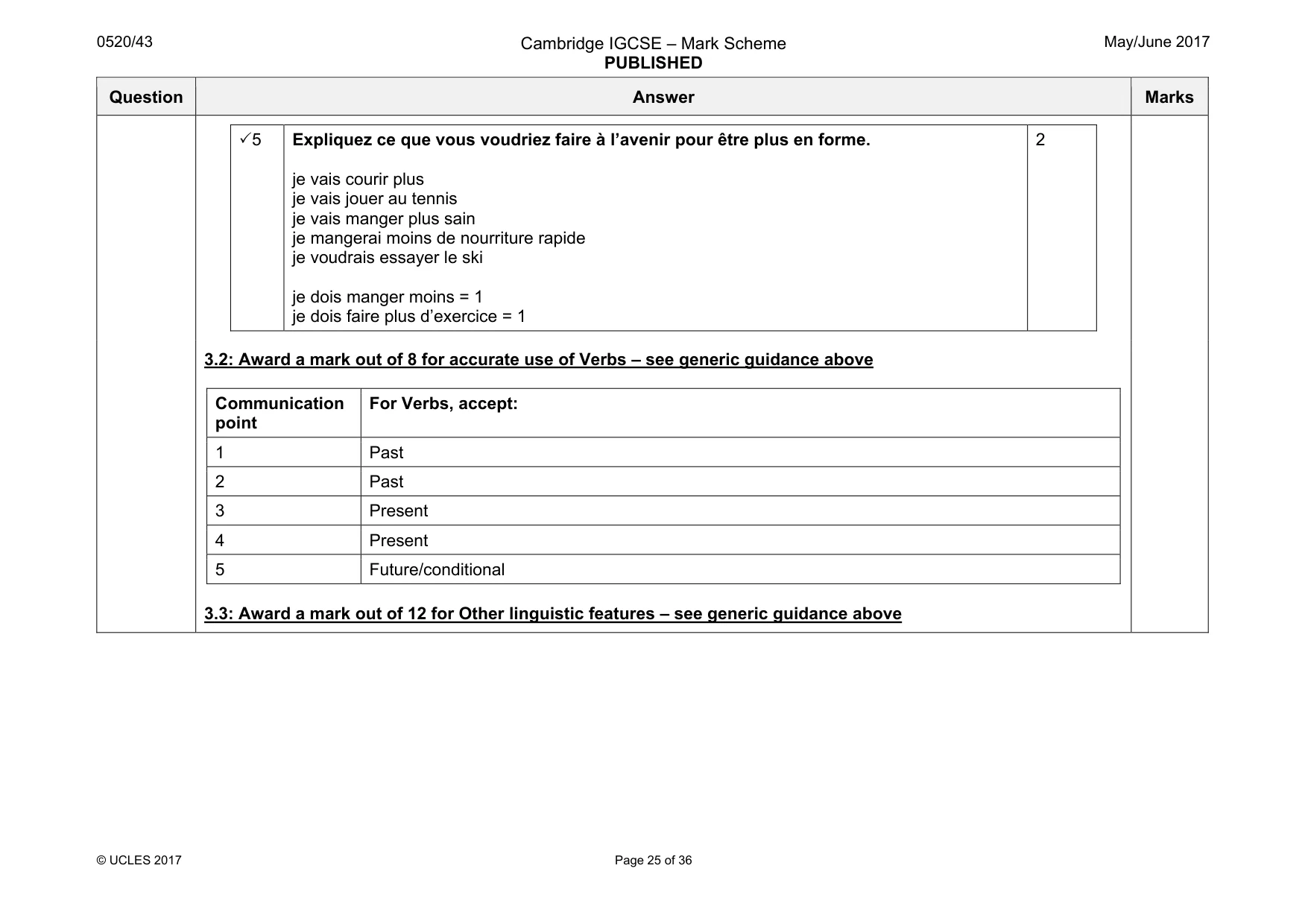 Mark scheme, page 25 of 36