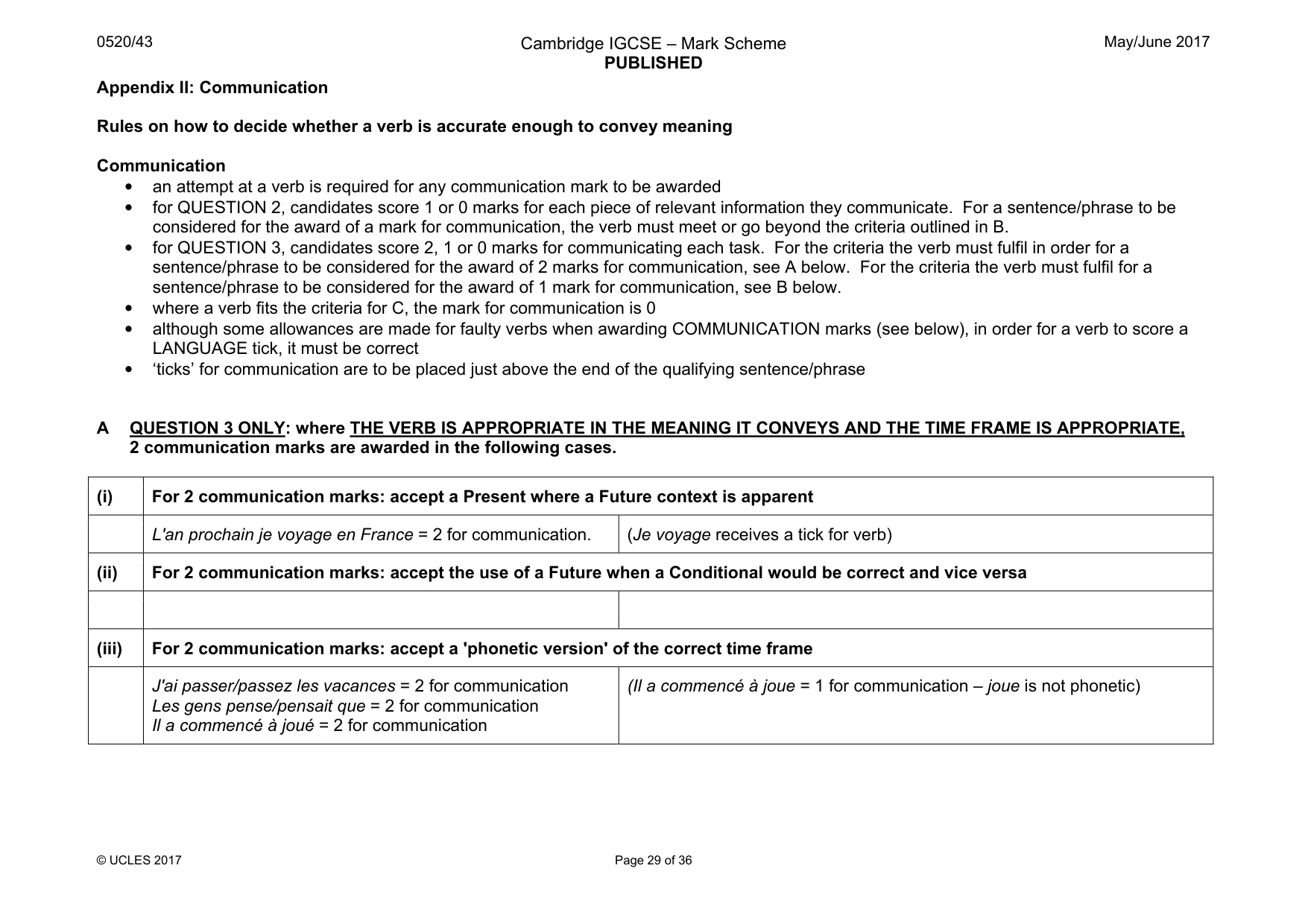 Mark scheme, page 29 of 36