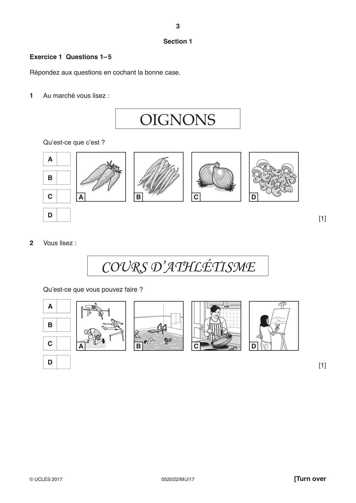 Cambridge IGCSE French - Foreign Language 0520 2017 May/June Paper 2 · Variant 2 question paper, page 3 of 16