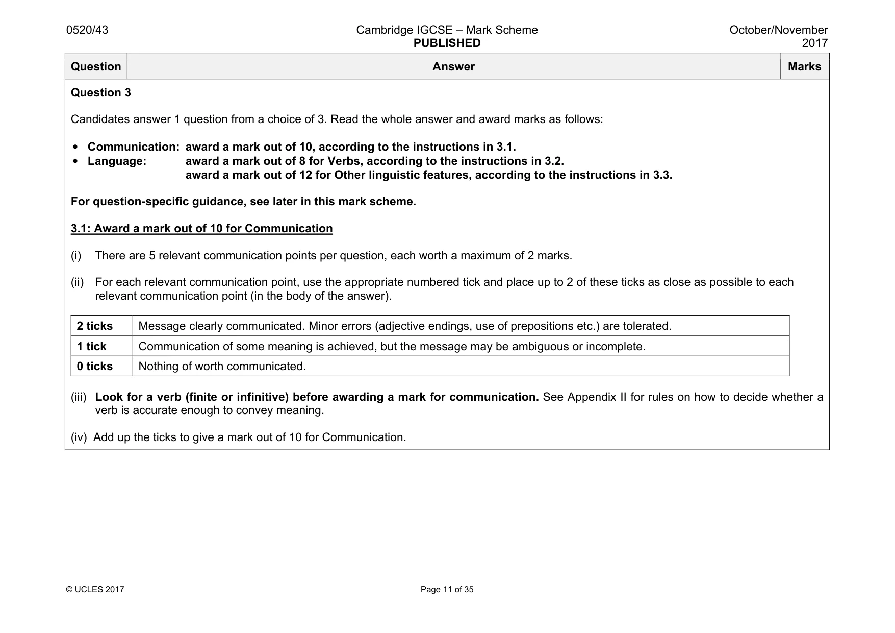 Mark scheme, page 11 of 35