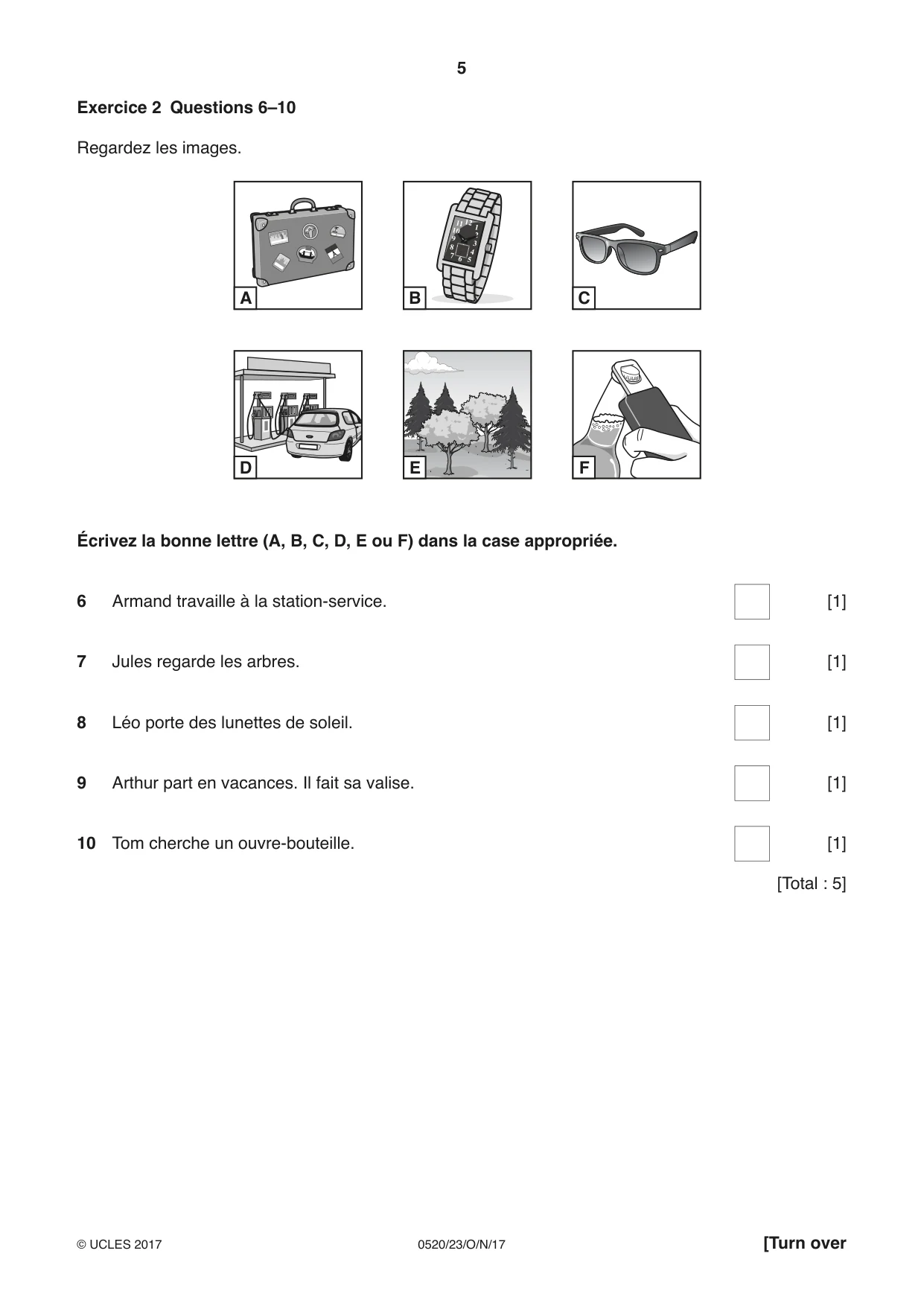 Cambridge IGCSE French - Foreign Language 0520 2017 Oct/Nov Paper 2 · Variant 3 question paper, page 5 of 16