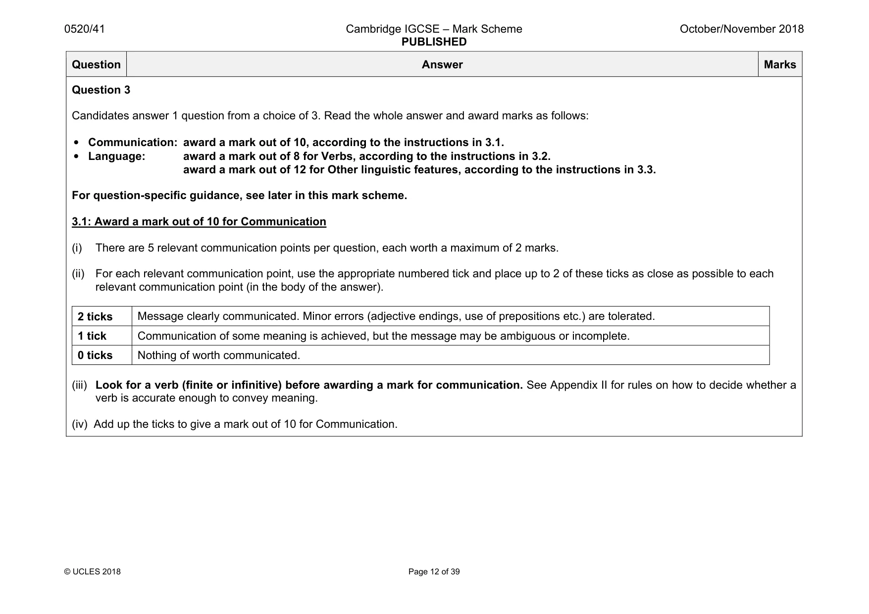 Mark scheme, page 12 of 39