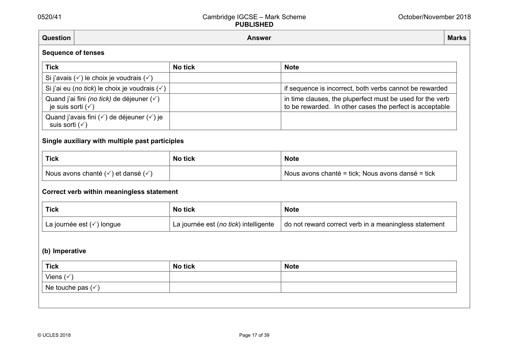 Mark scheme, page 17 of 39