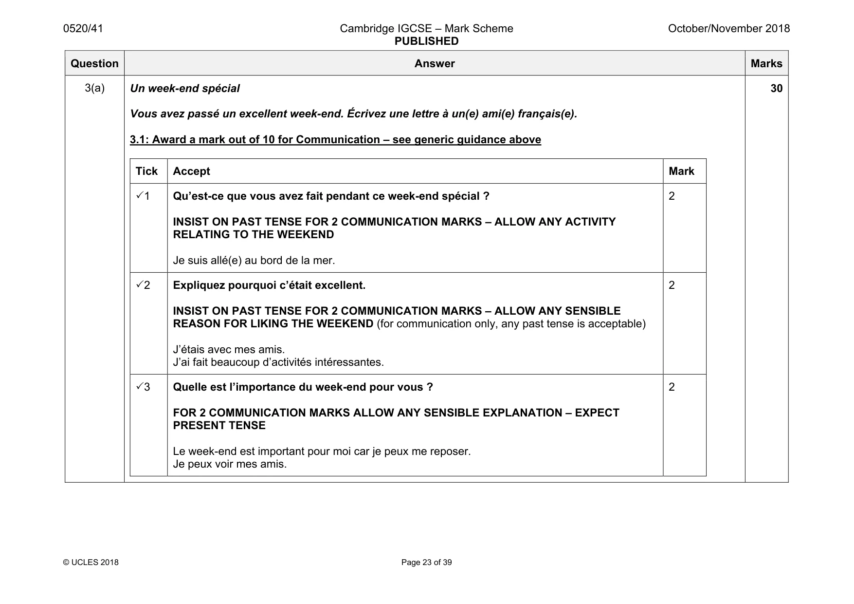 Mark scheme, page 23 of 39
