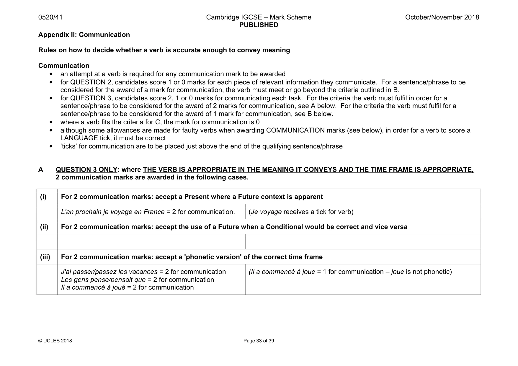 Mark scheme, page 33 of 39